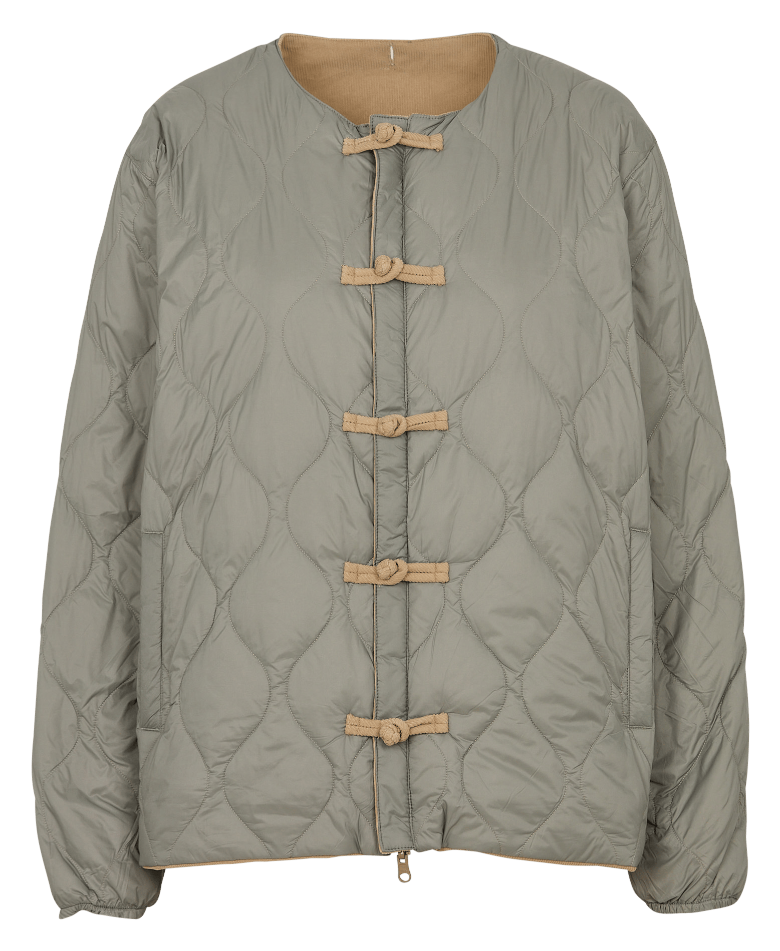Veste matelassée oversize col rond TAION Beige