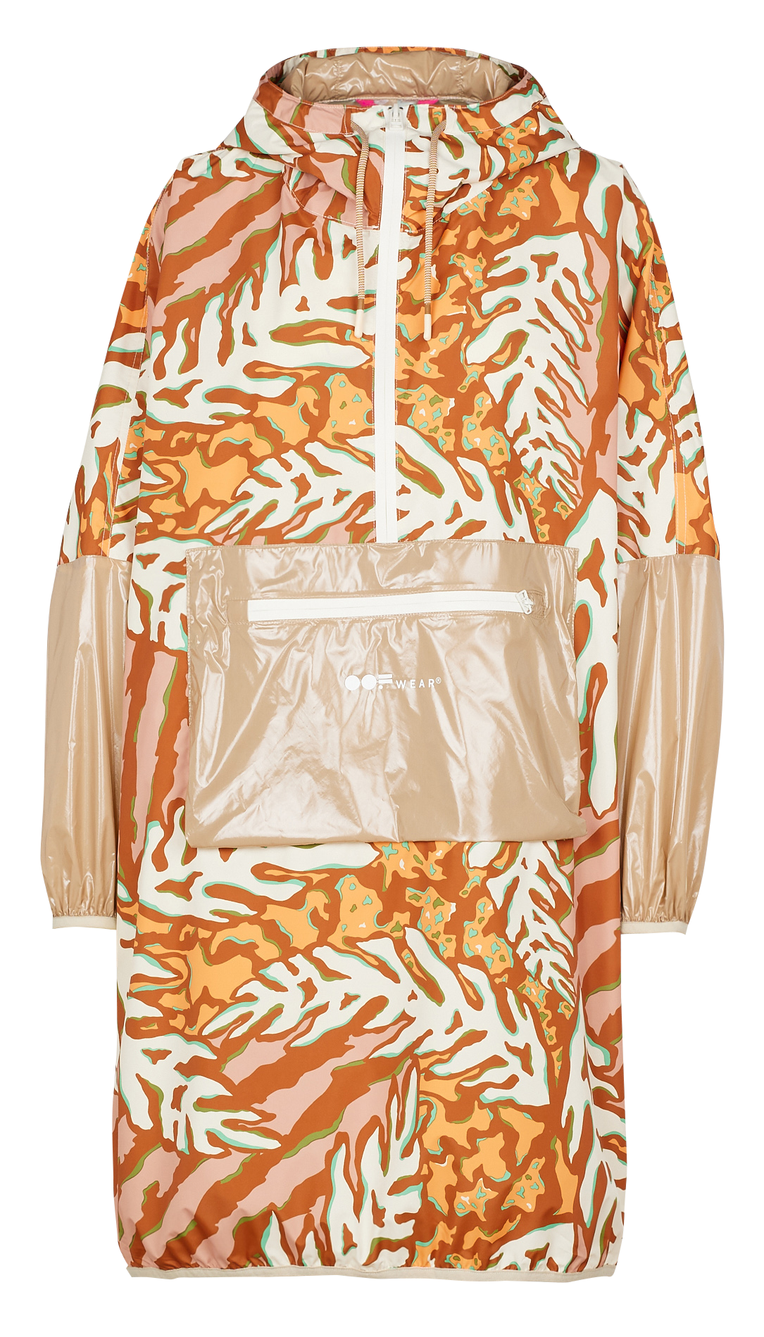 Coupe-vent ample à capuche   Tabacco naturale