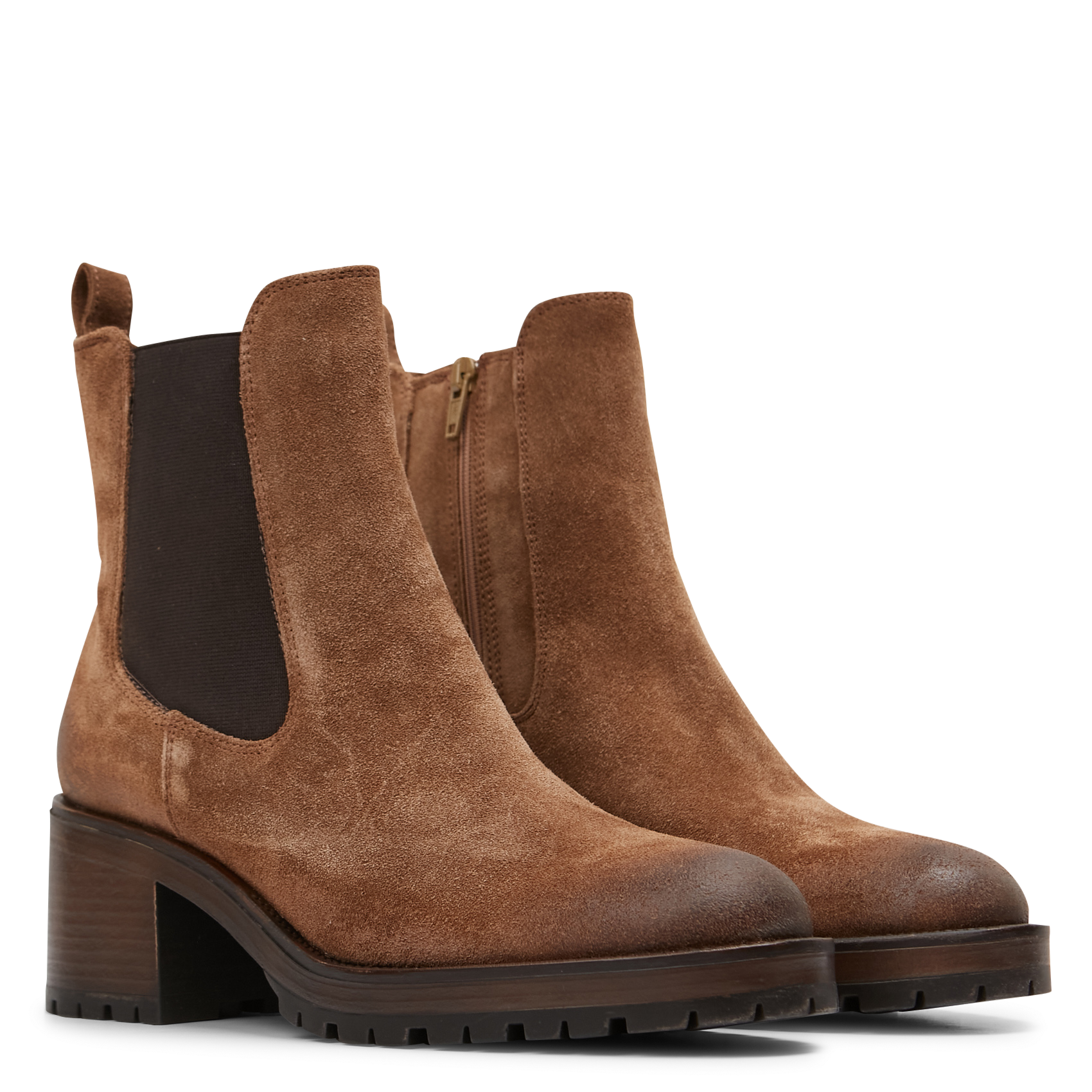 Leather ankle boots JONAK Brown
