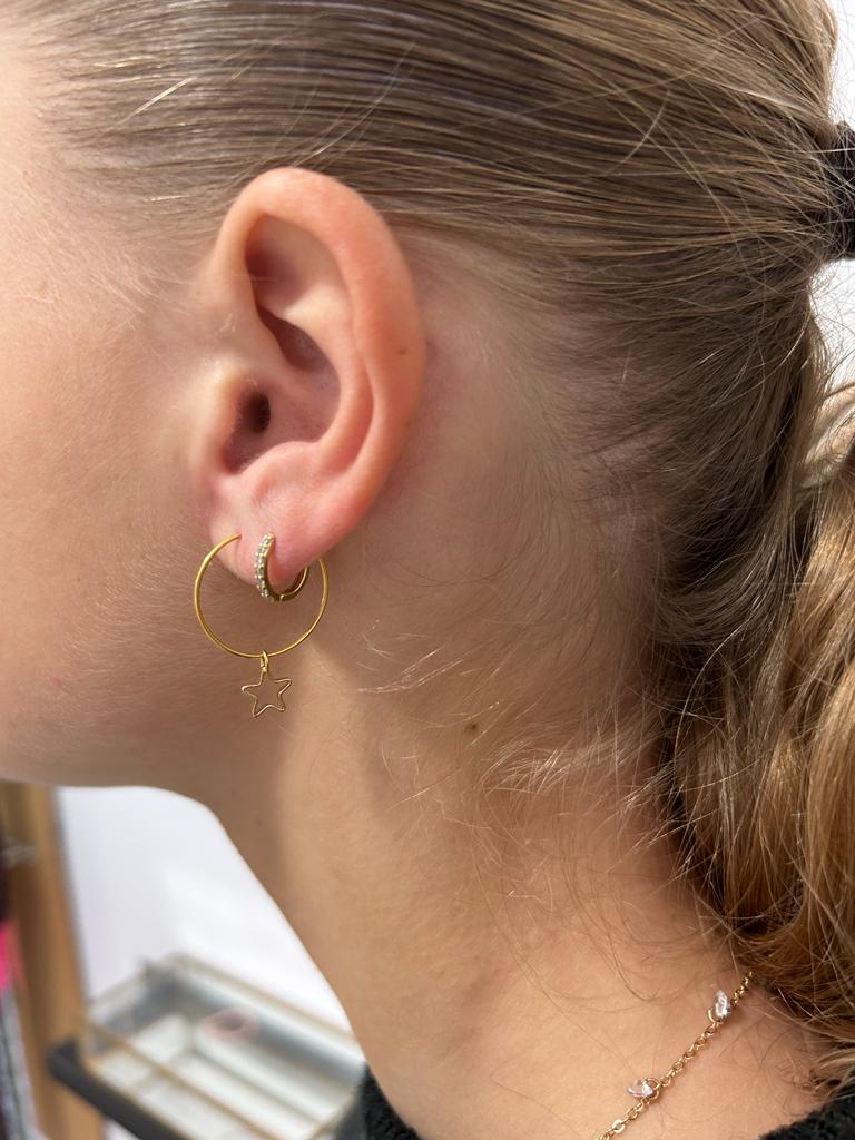 Star earrings GINANDGER Blue