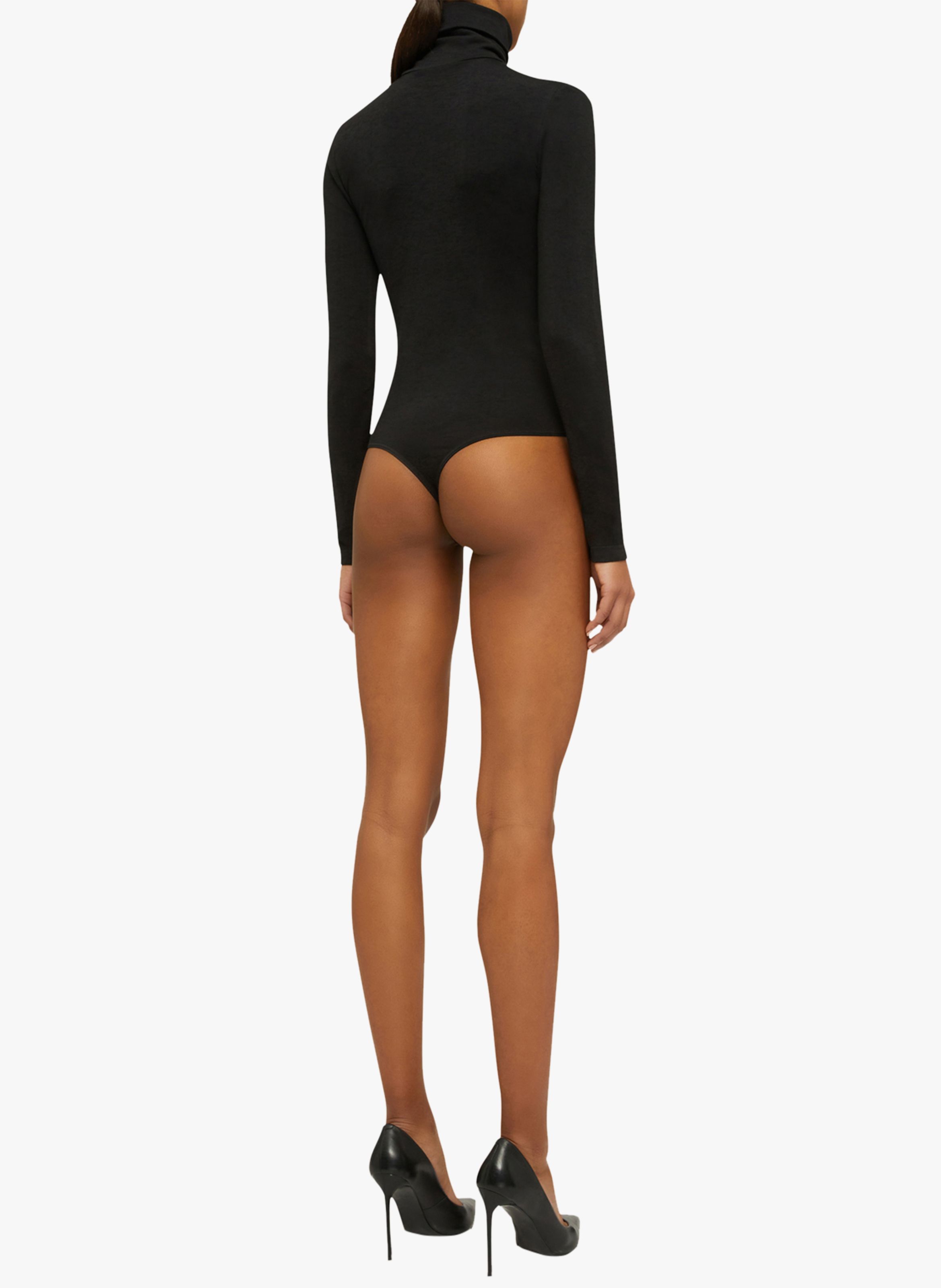 Body Col Montant En Coton M lang Colorado Black Wolford Femme