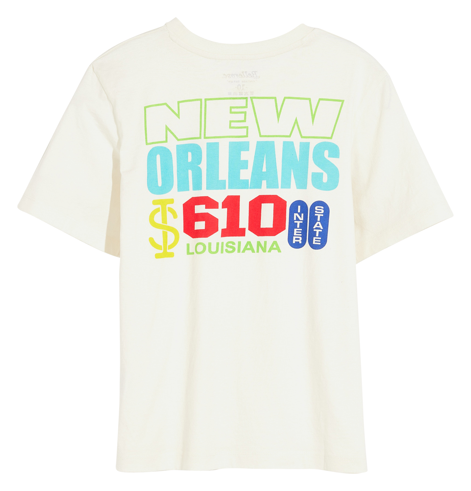 Straight printed organic cotton t-shirt BELLEROSE White