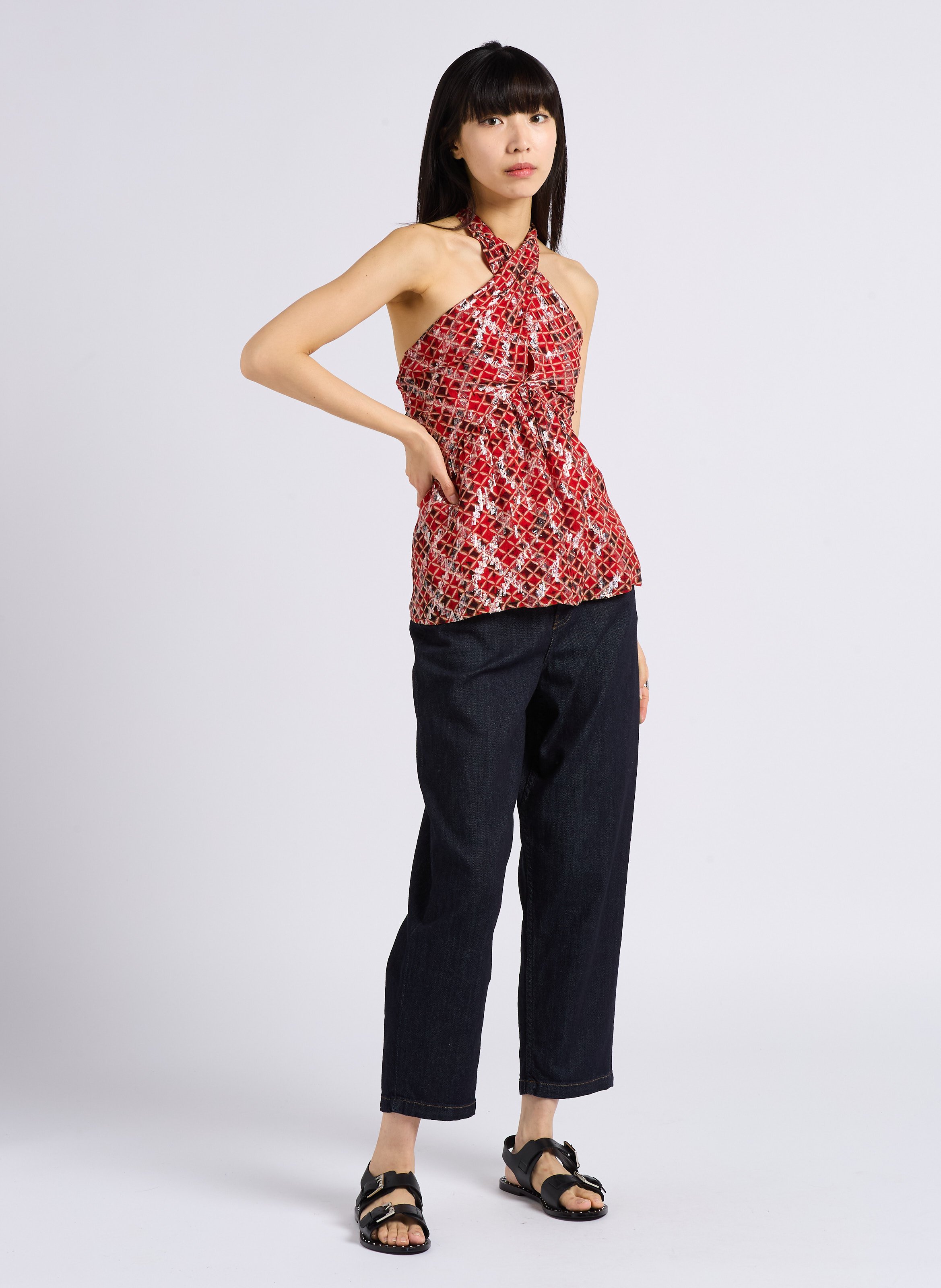 Jean droit en coton  HUMILITY Bleu