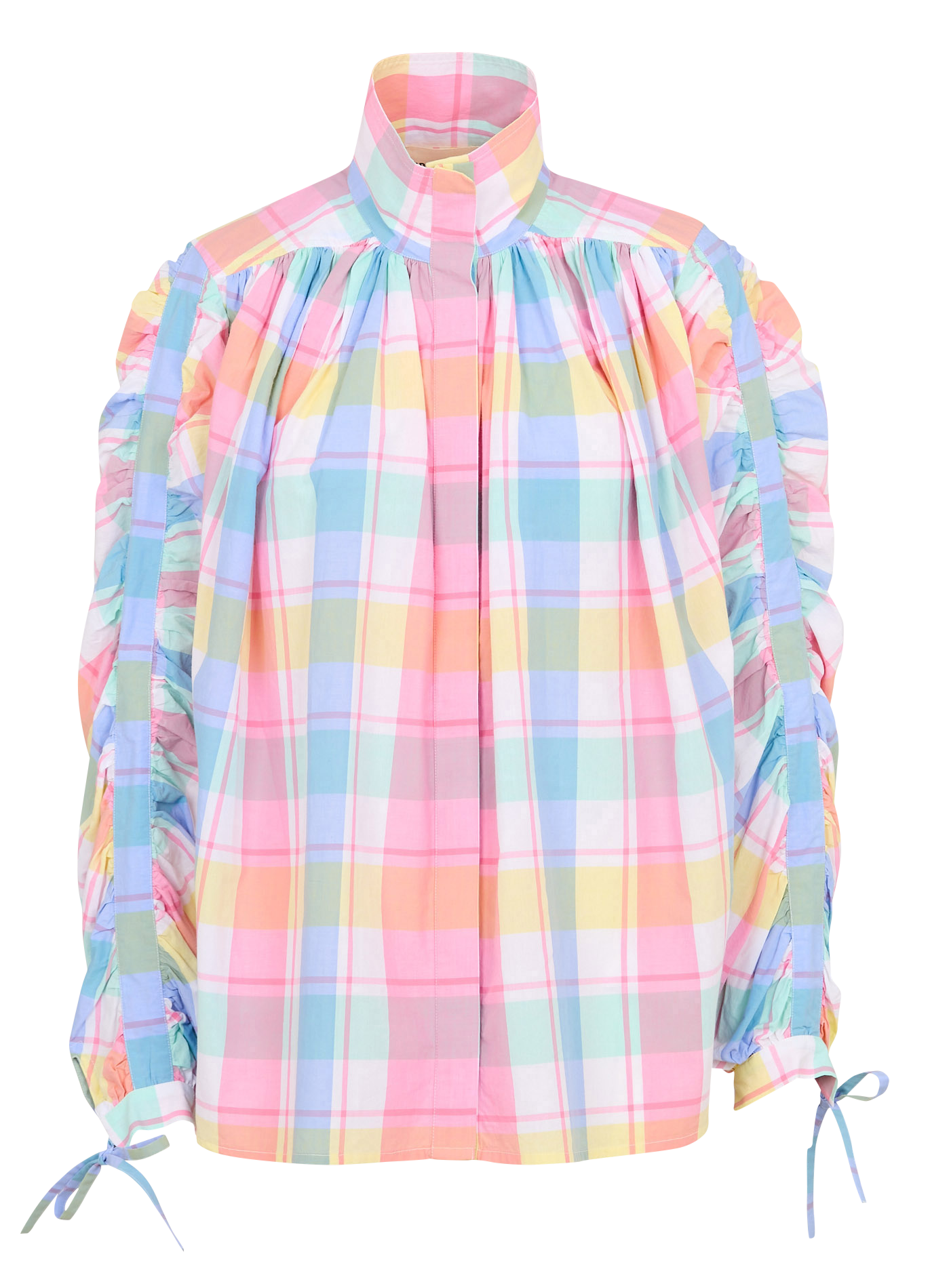 High-neck printed cotton blouse V DE VINSTER Multicolored