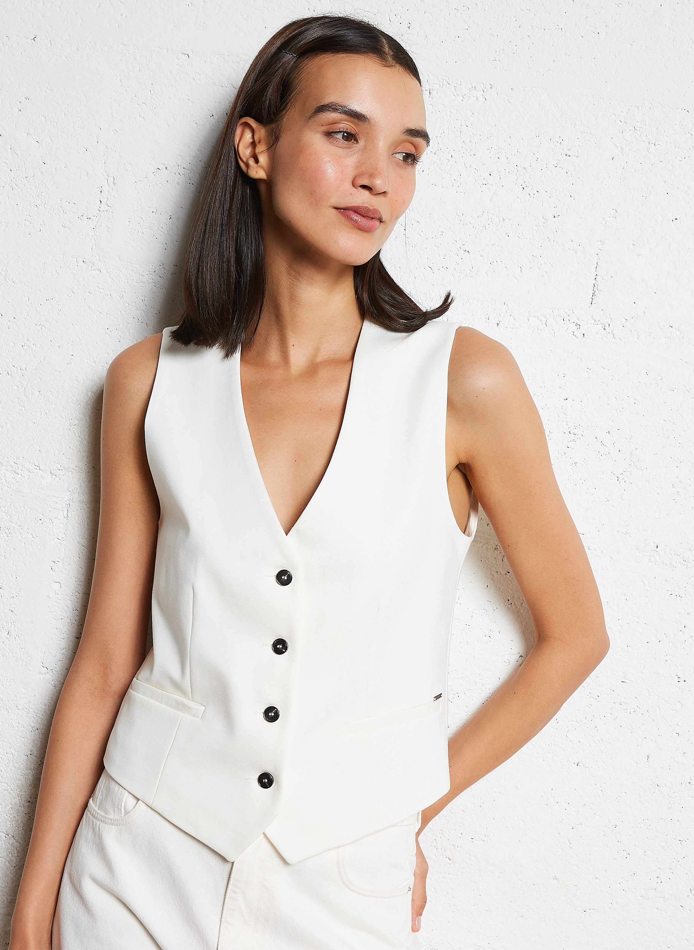 Straight cardigan IKKS White