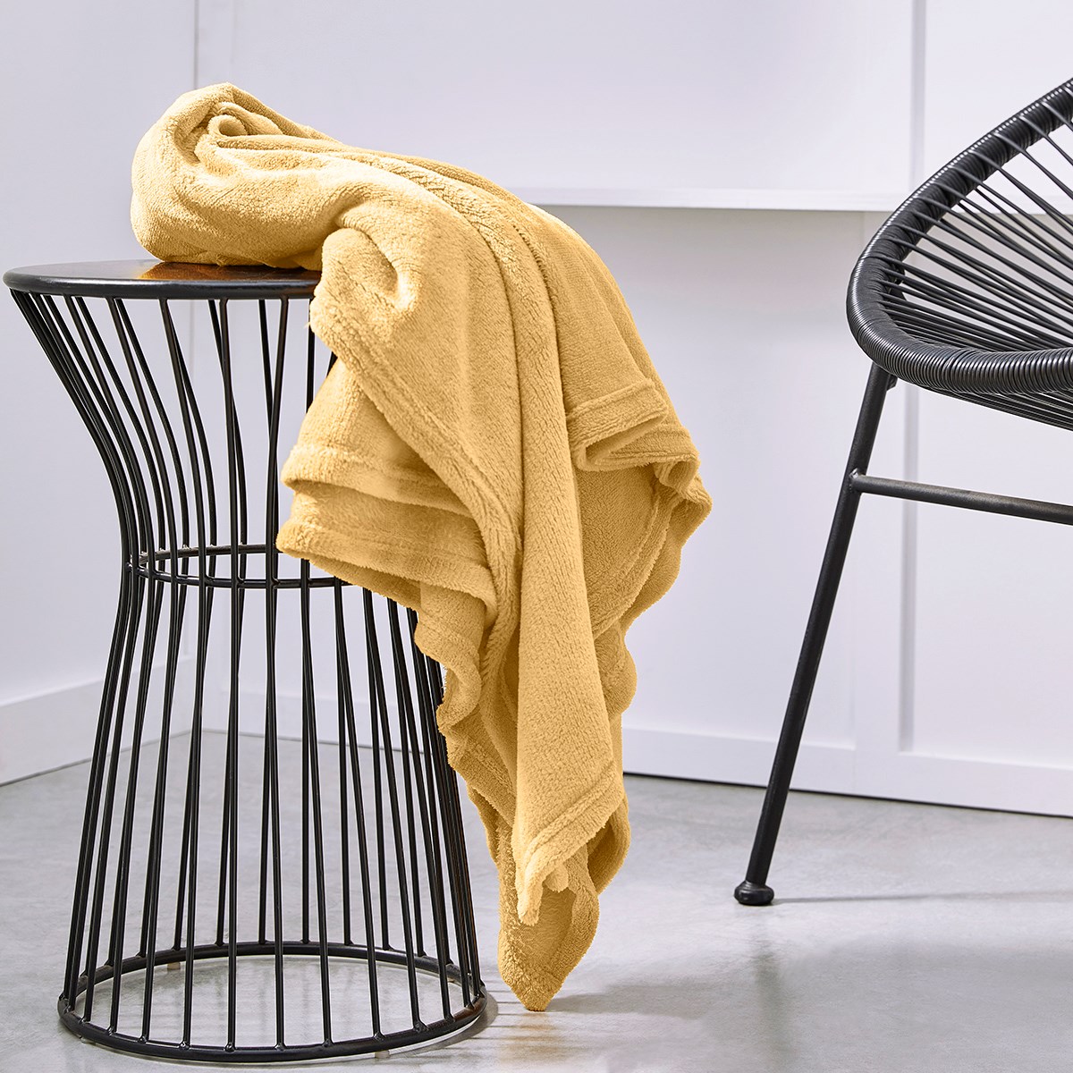 Plain throw TODAY LINGE DE MAISON Yellow