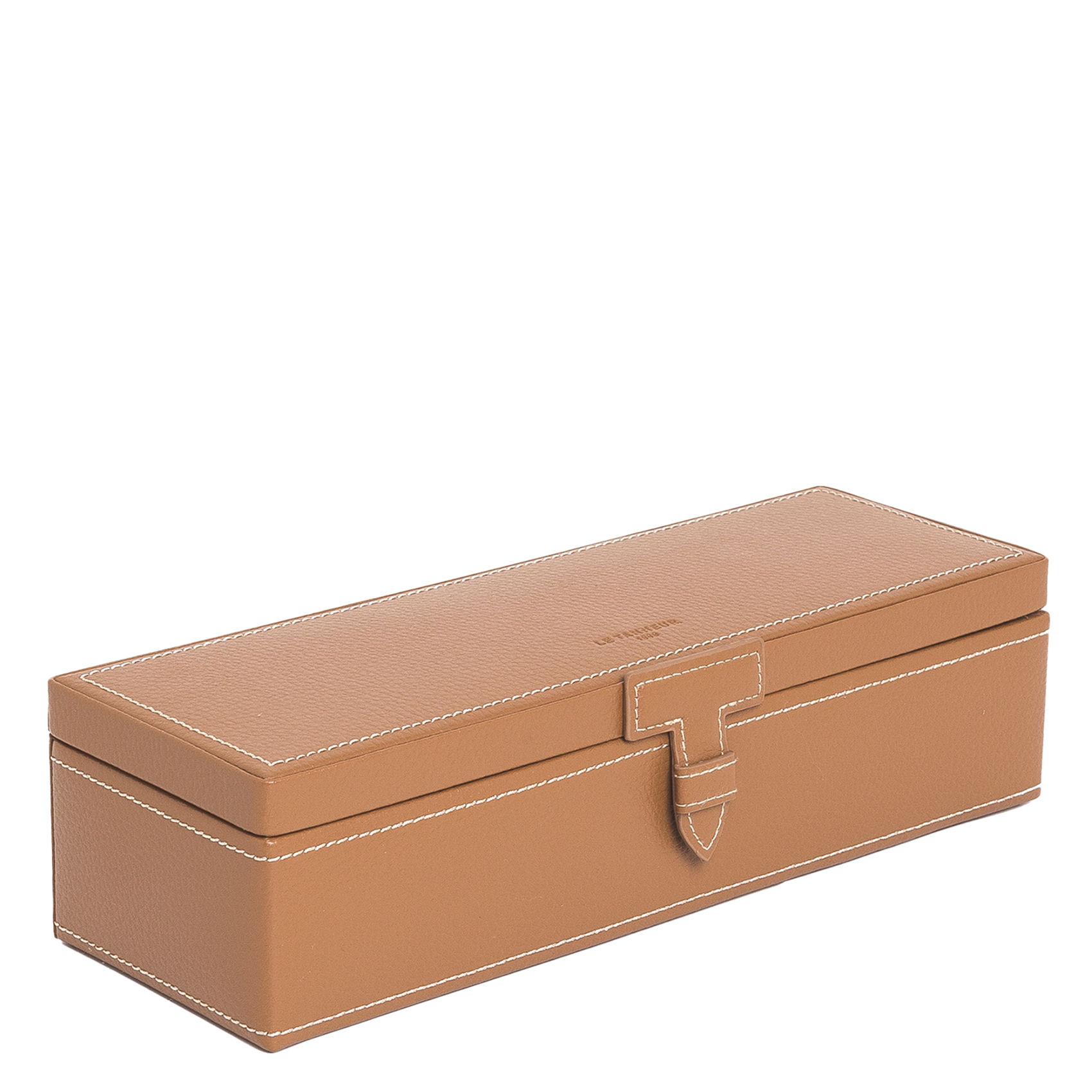 Horlogekistje van gerecycled leer LE TANNEUR Beige