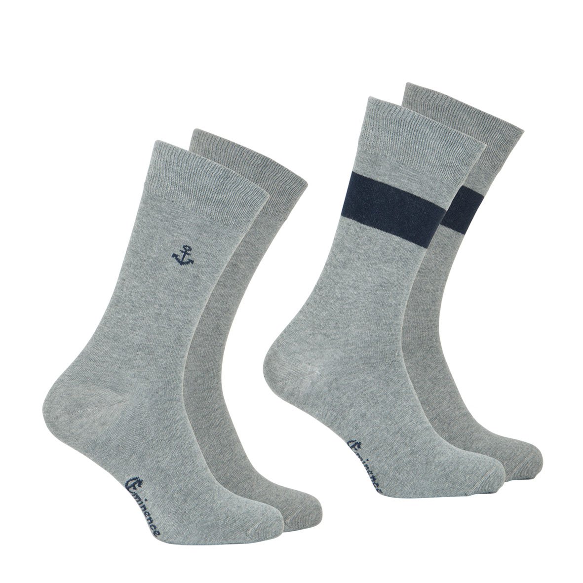 Set of 2 pairs of men's mid-high fancy socks by Eminence EMINENCE