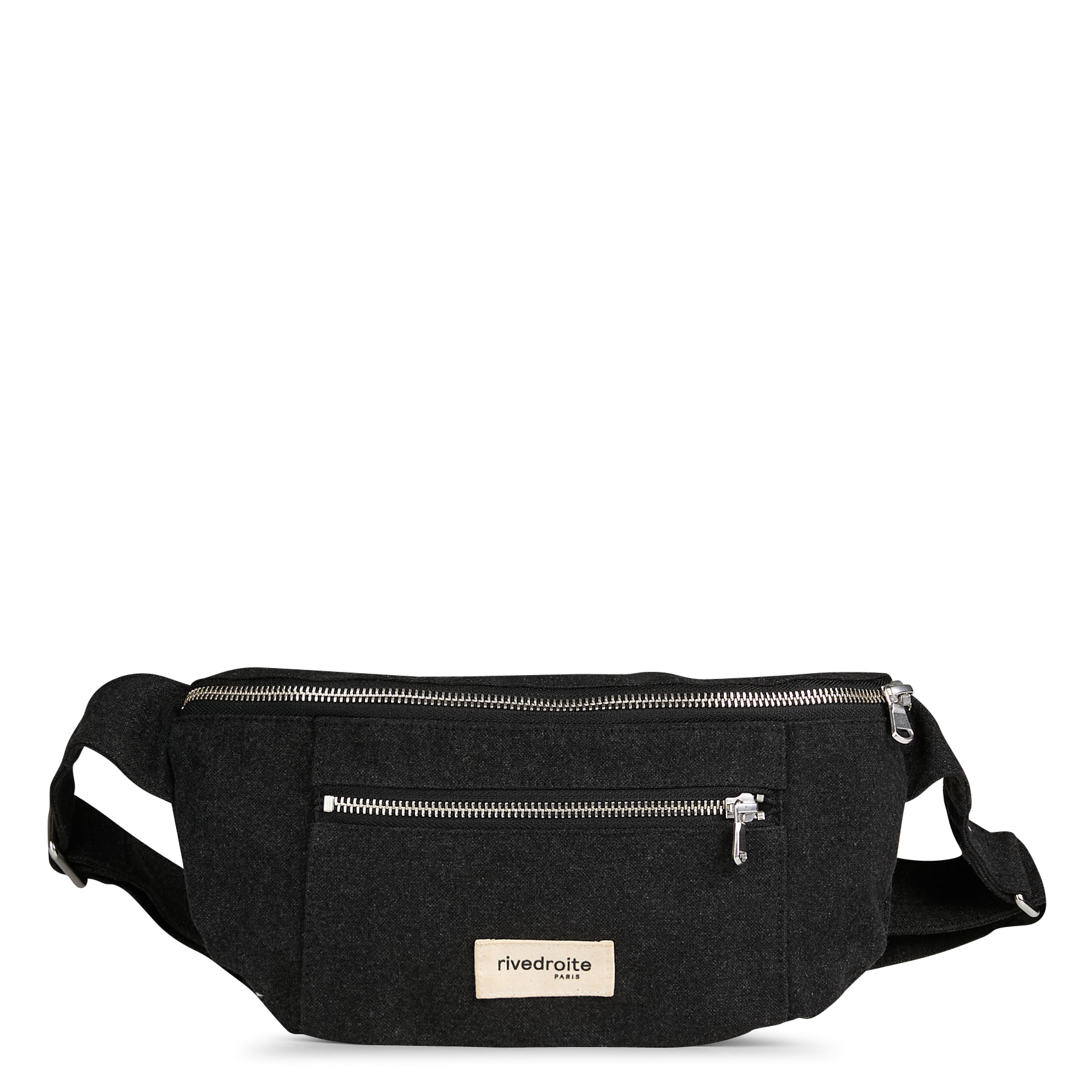 Recycled cotton waist bag RIVEDROITE PARIS Black
