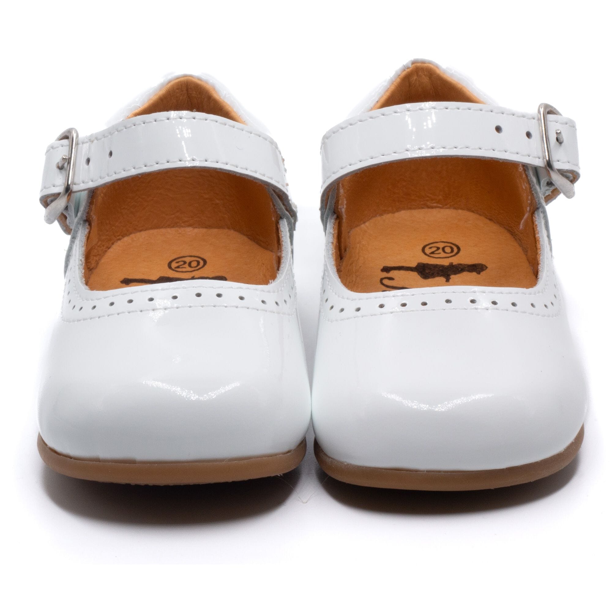 Patent leather baby girl shoes Boni & Sidonie White