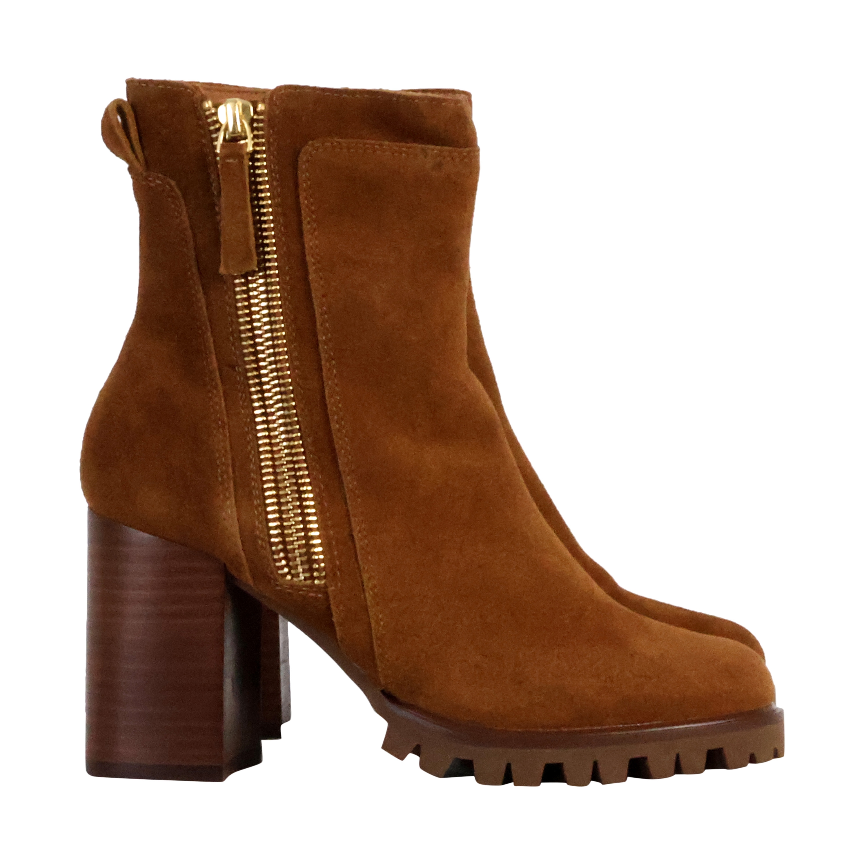 Silene leather heeled ankle boots EMILIE KARSTON Brown