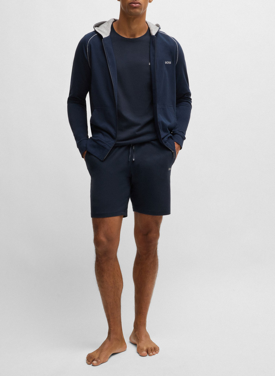 Cotton-blend pajama shorts BOSS Blue