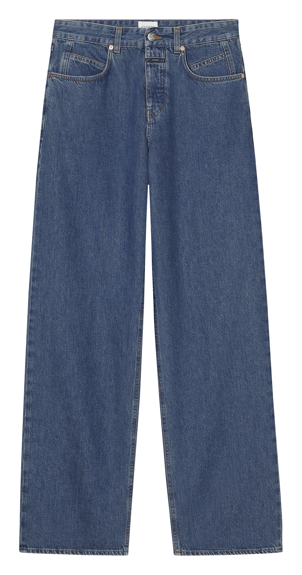 High-waisted wide leg jeans with printed pocket CLOSED Blue