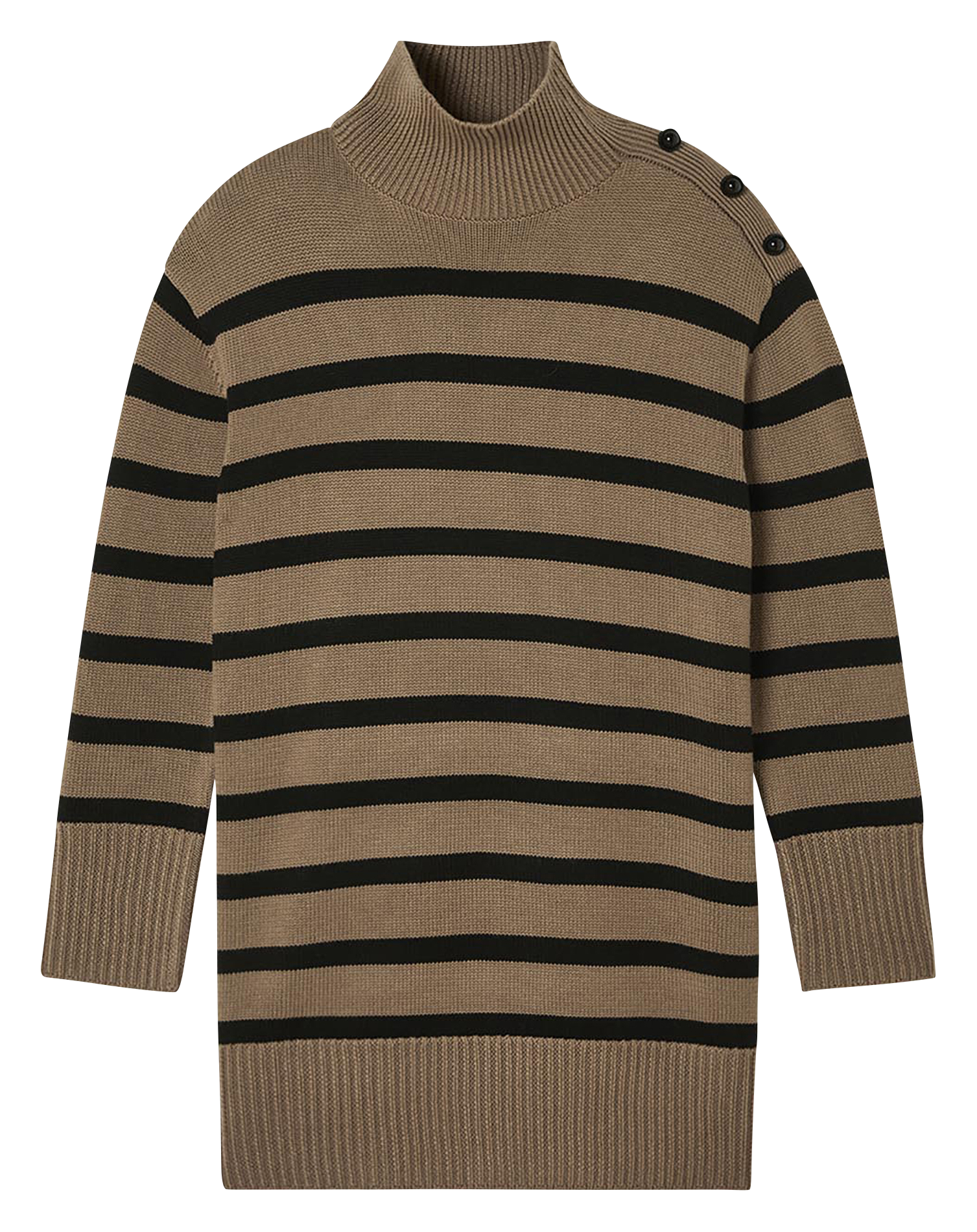 Short knit dress with high neck TARA JARMON Beige