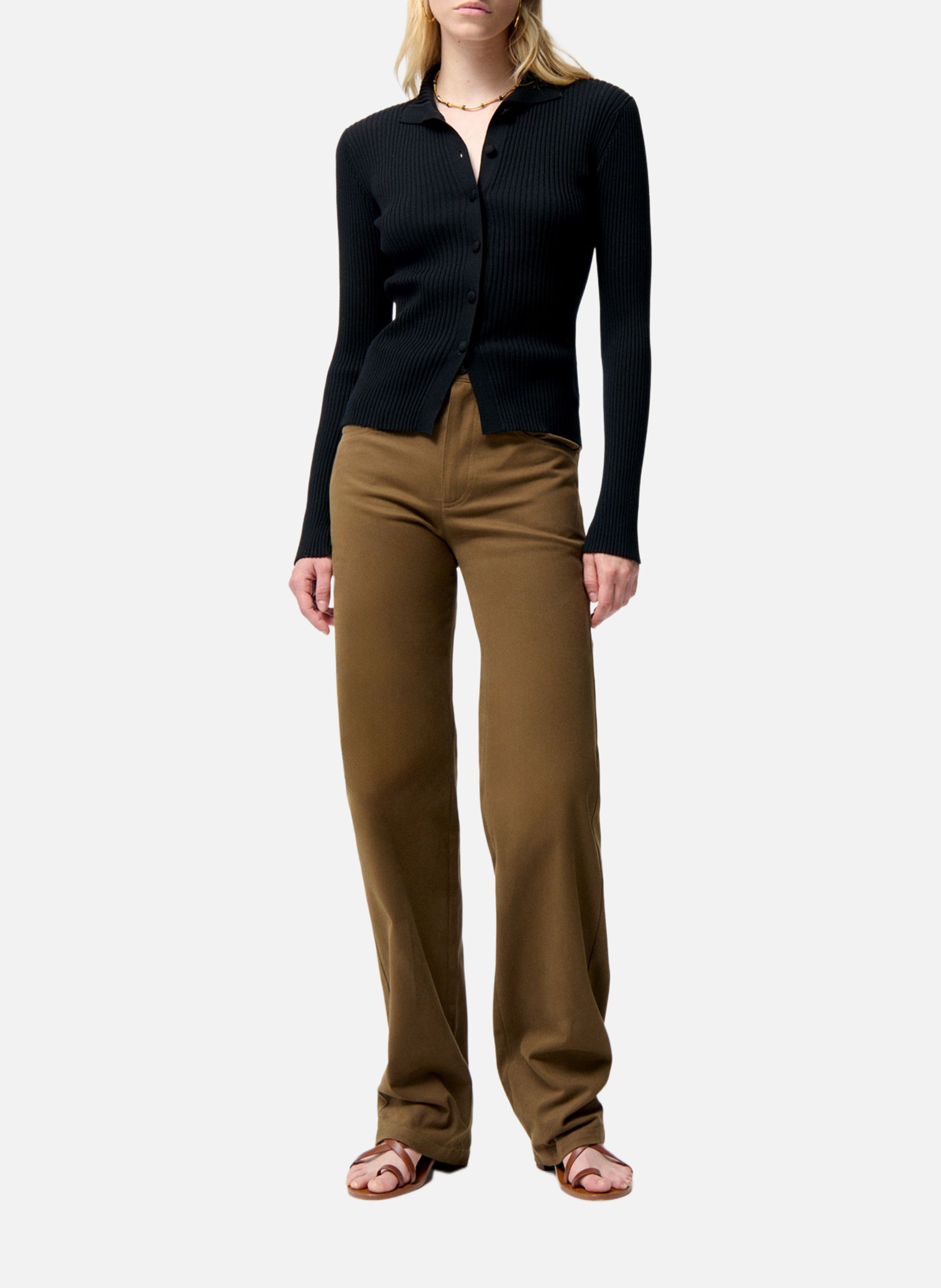 Cardigan col classique VANESSA BRUNO Noir