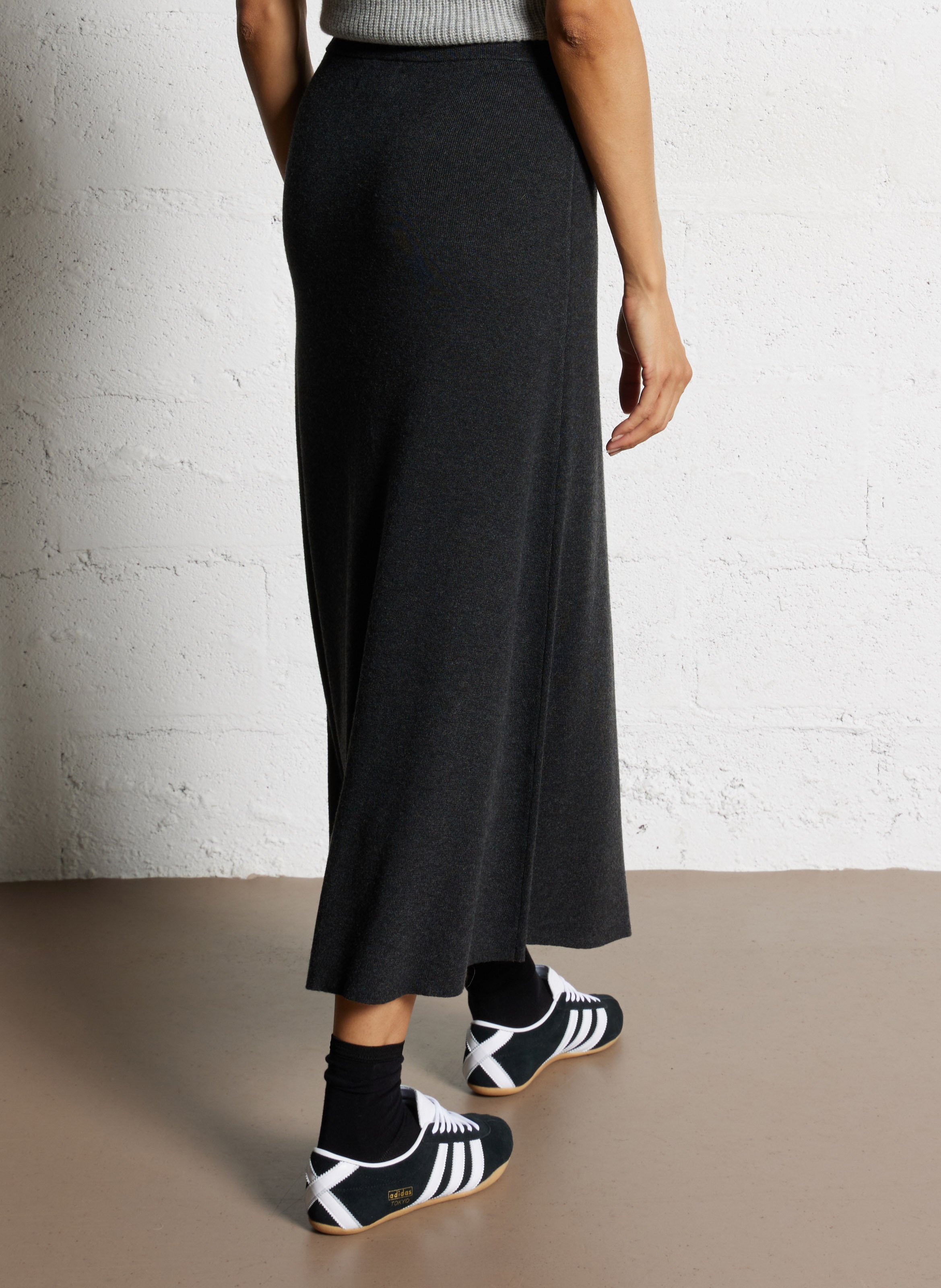 Jupe longue en maille HARTFORD Gris