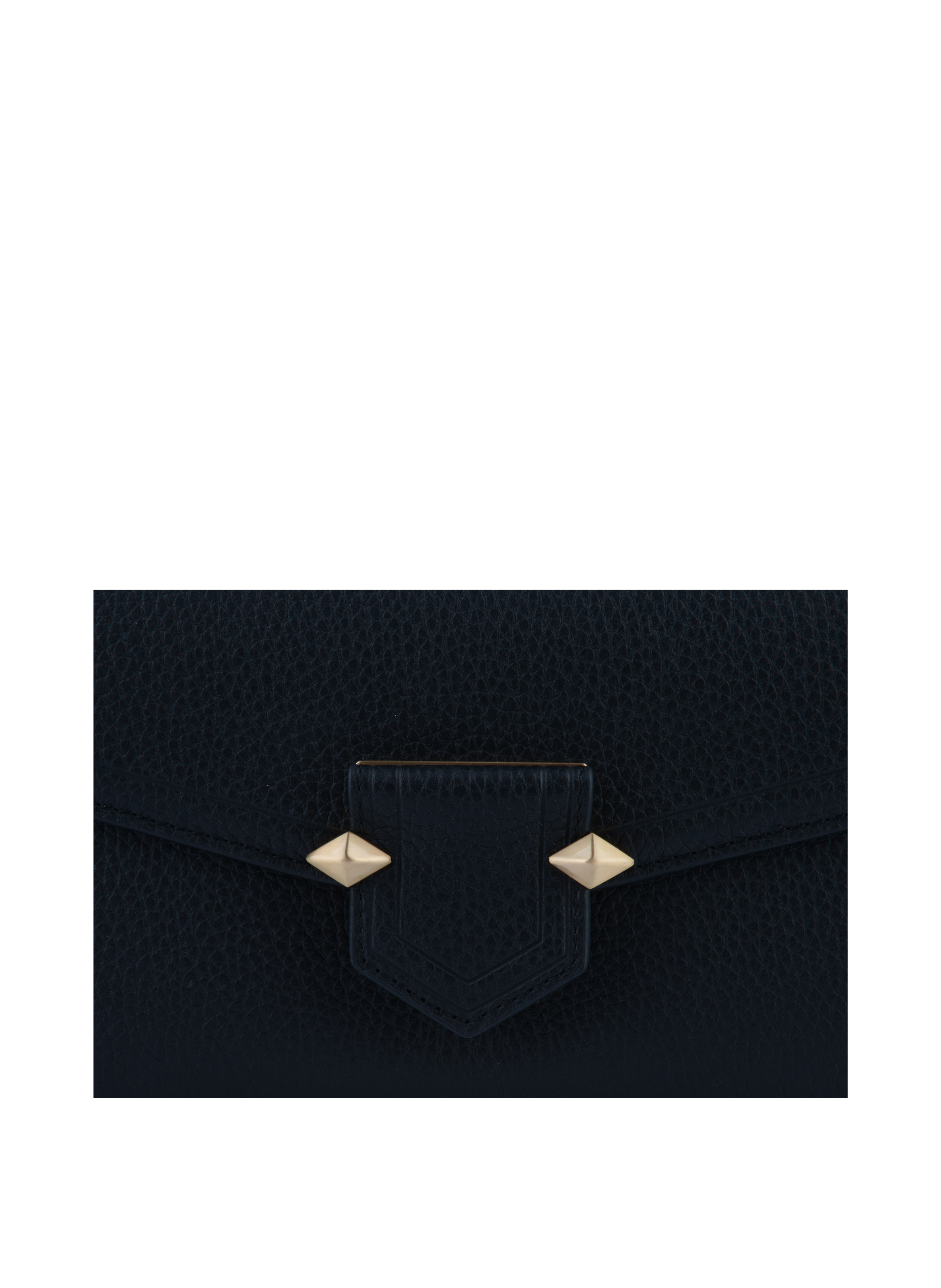 Clutch - cowhide leather POURCHET Black