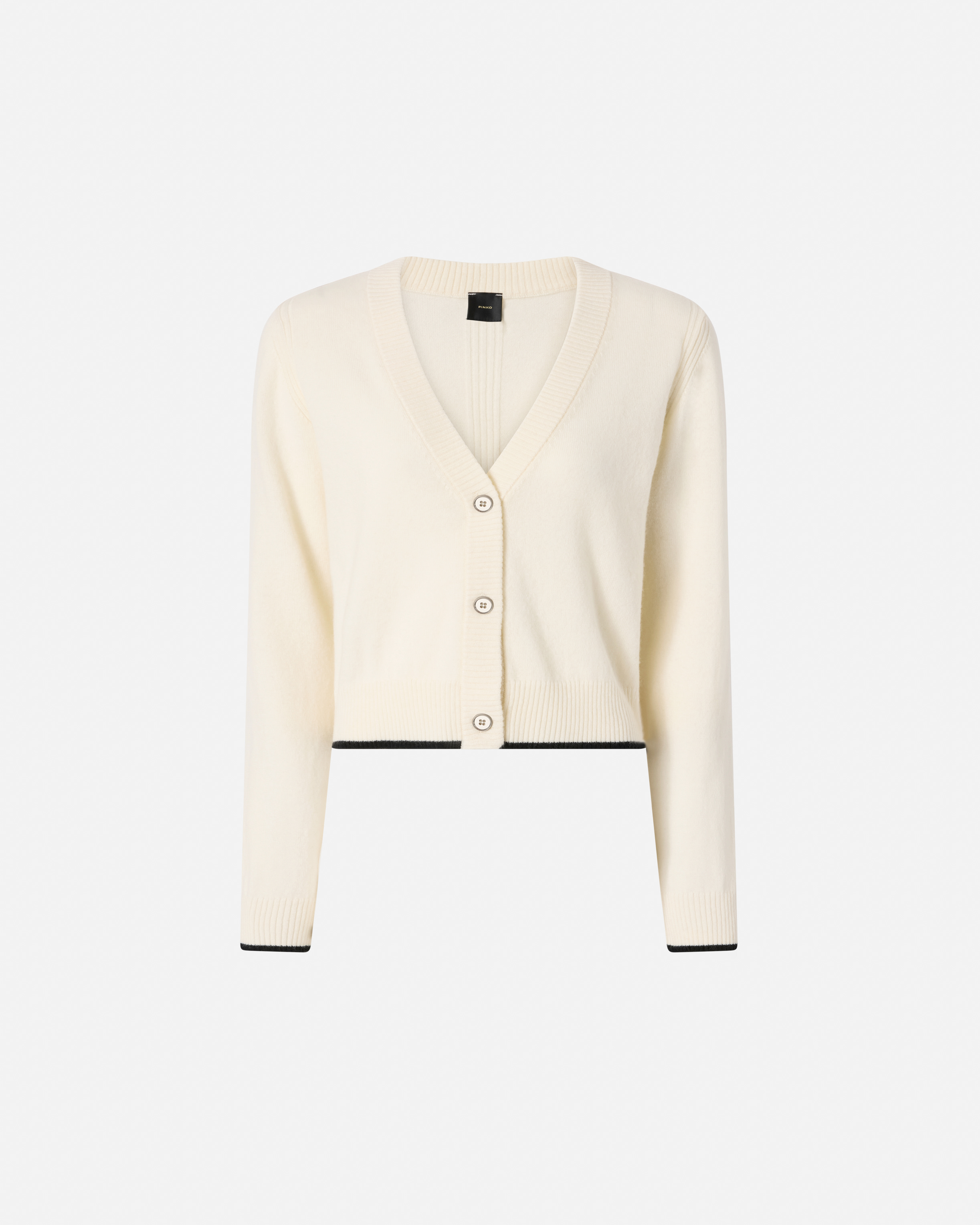 V-neck cardigan PINKO White