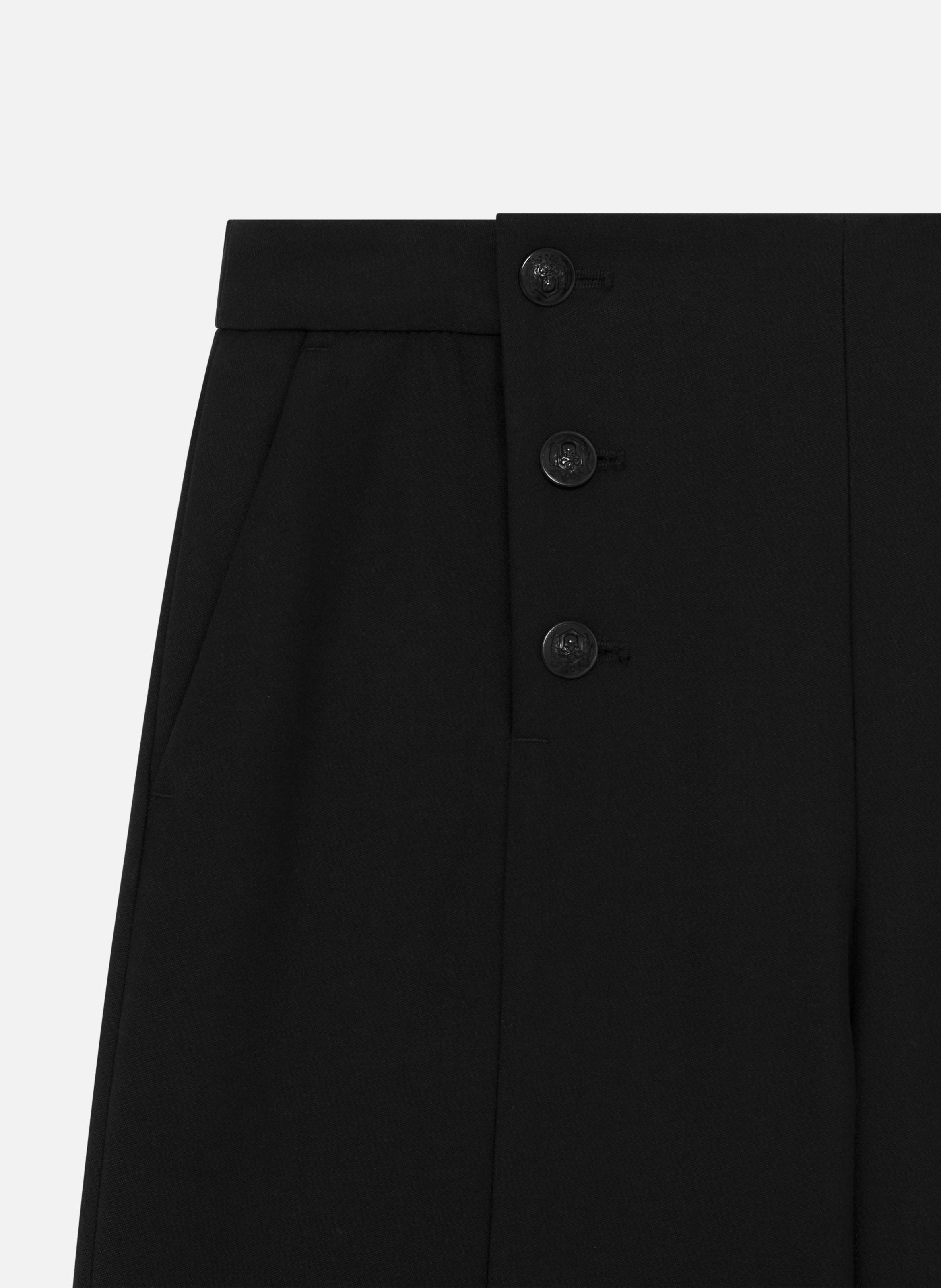 Wide leg high-waisted culottes THE KOOPLES Black
