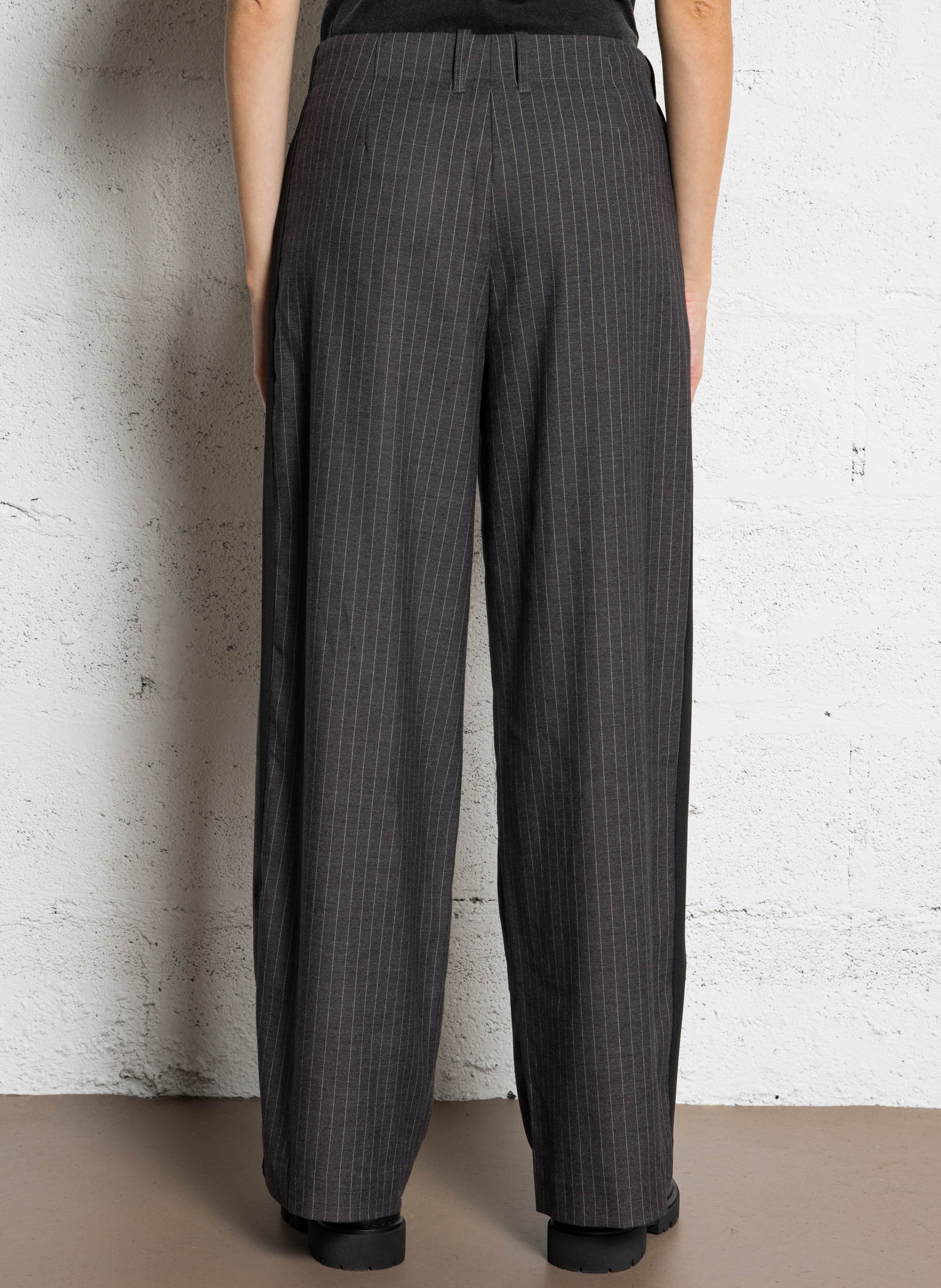 Pantalon large à rayures LE TEMPS DES CERISES Gris