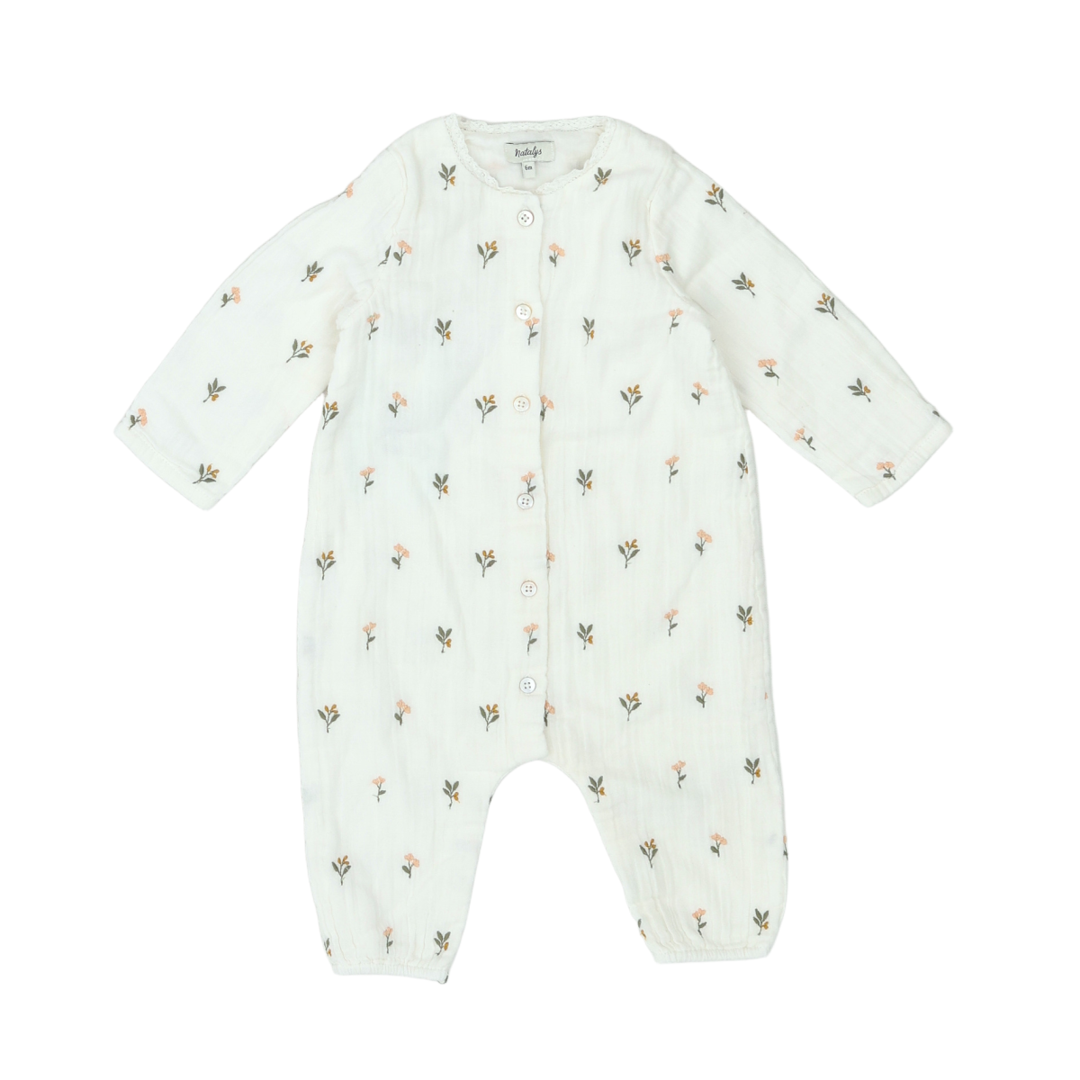 White baby jumpsuit - 6 months NATALYS - Seconde Main White