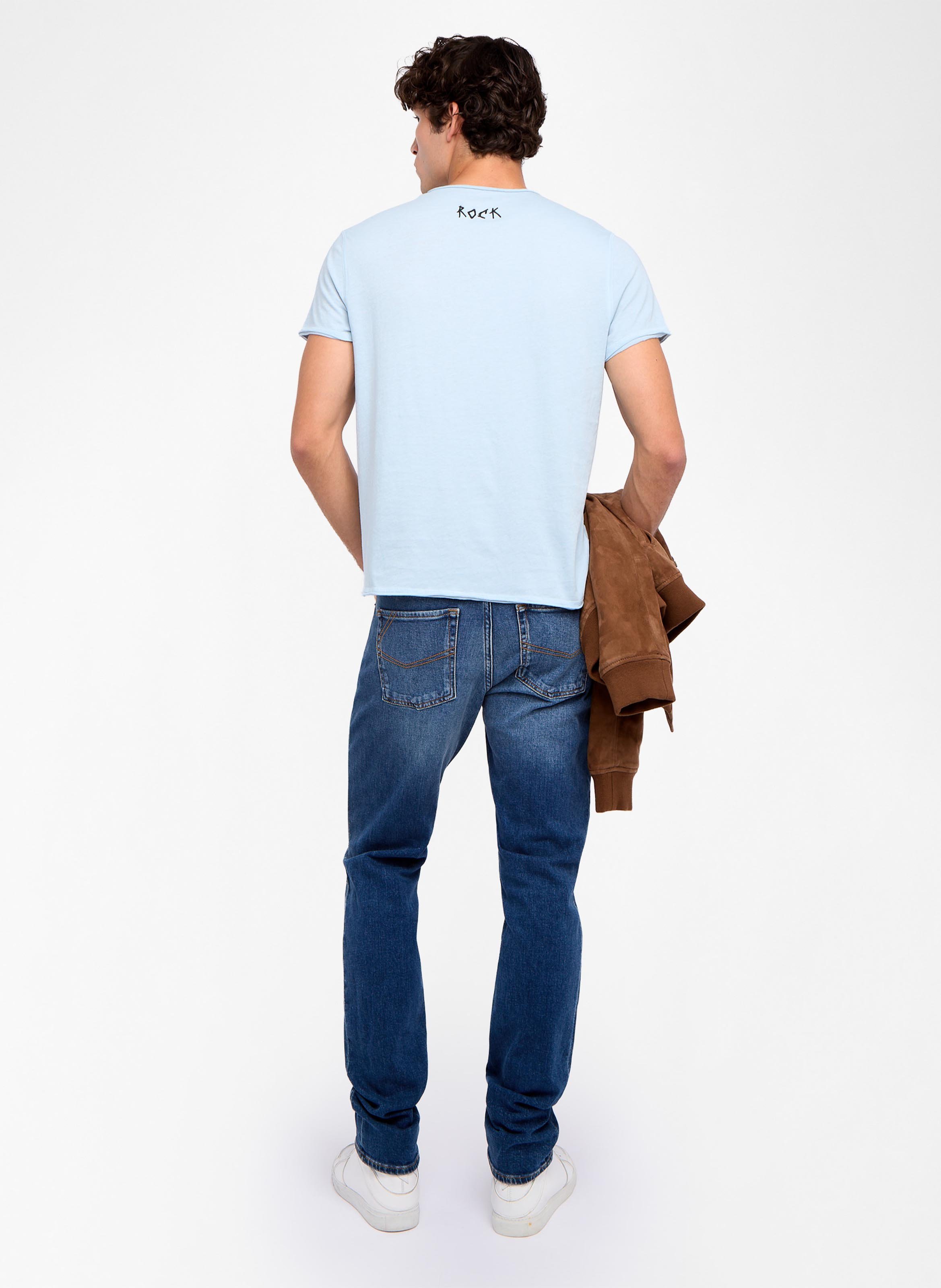 Straight-cut cotton henley T-shirt ZADIG&VOLTAIRE Blue