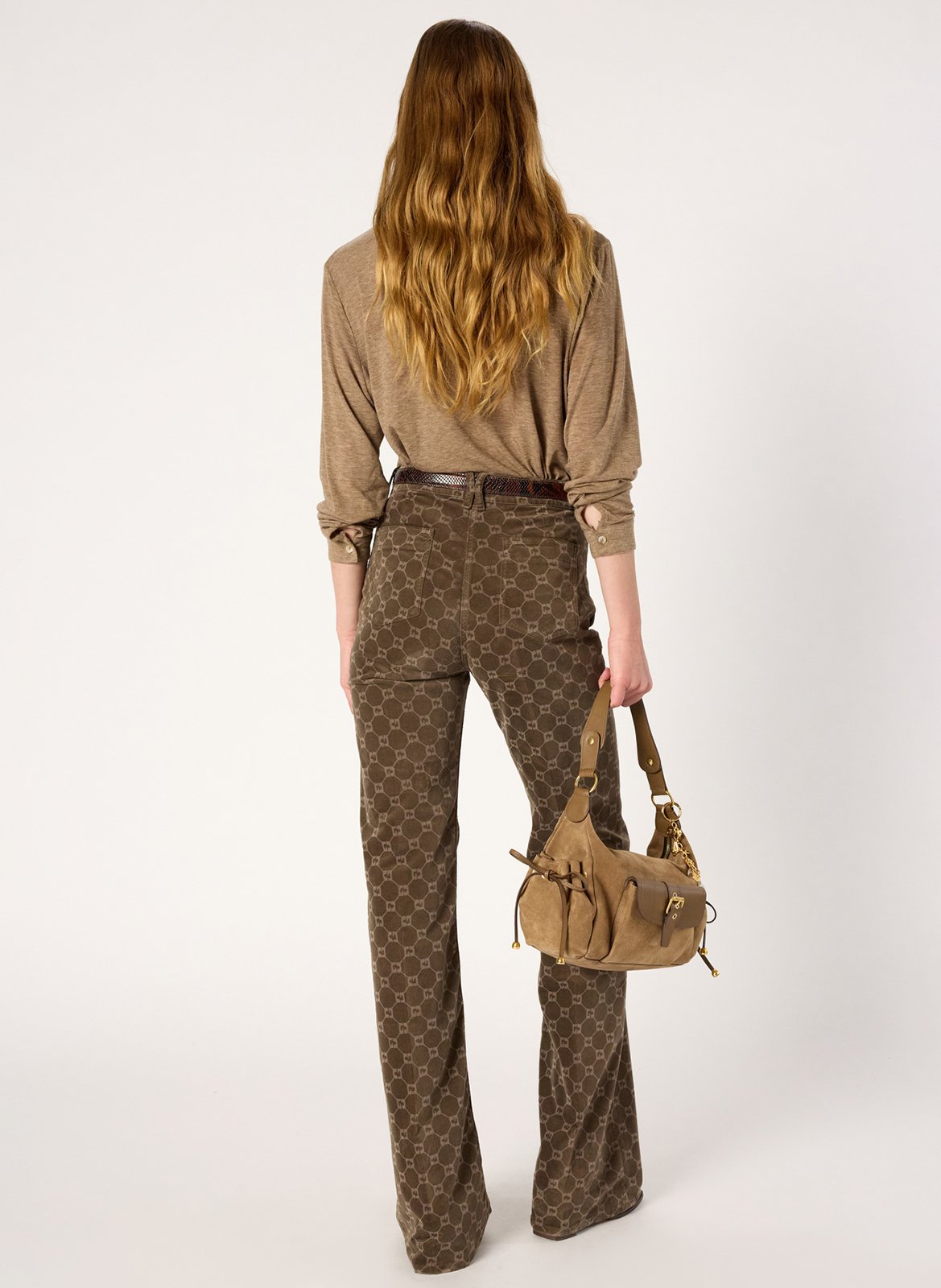 Chemise droite en jersey GERARD DAREL Marron