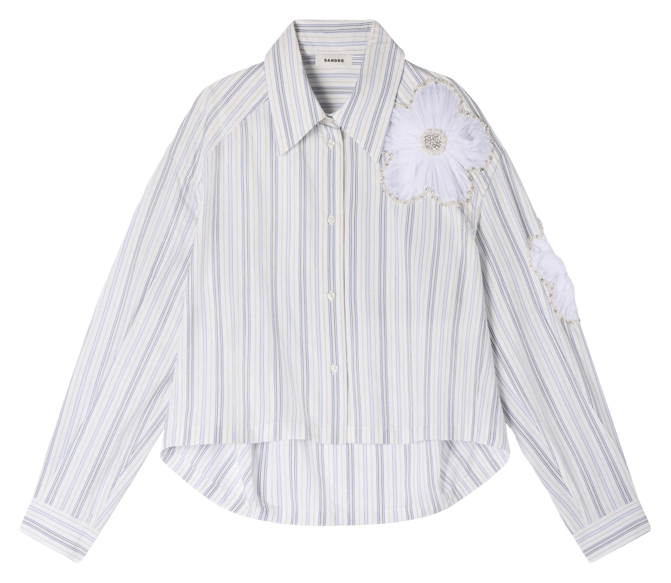 Oversized shirt with classic collar SANDRO White
