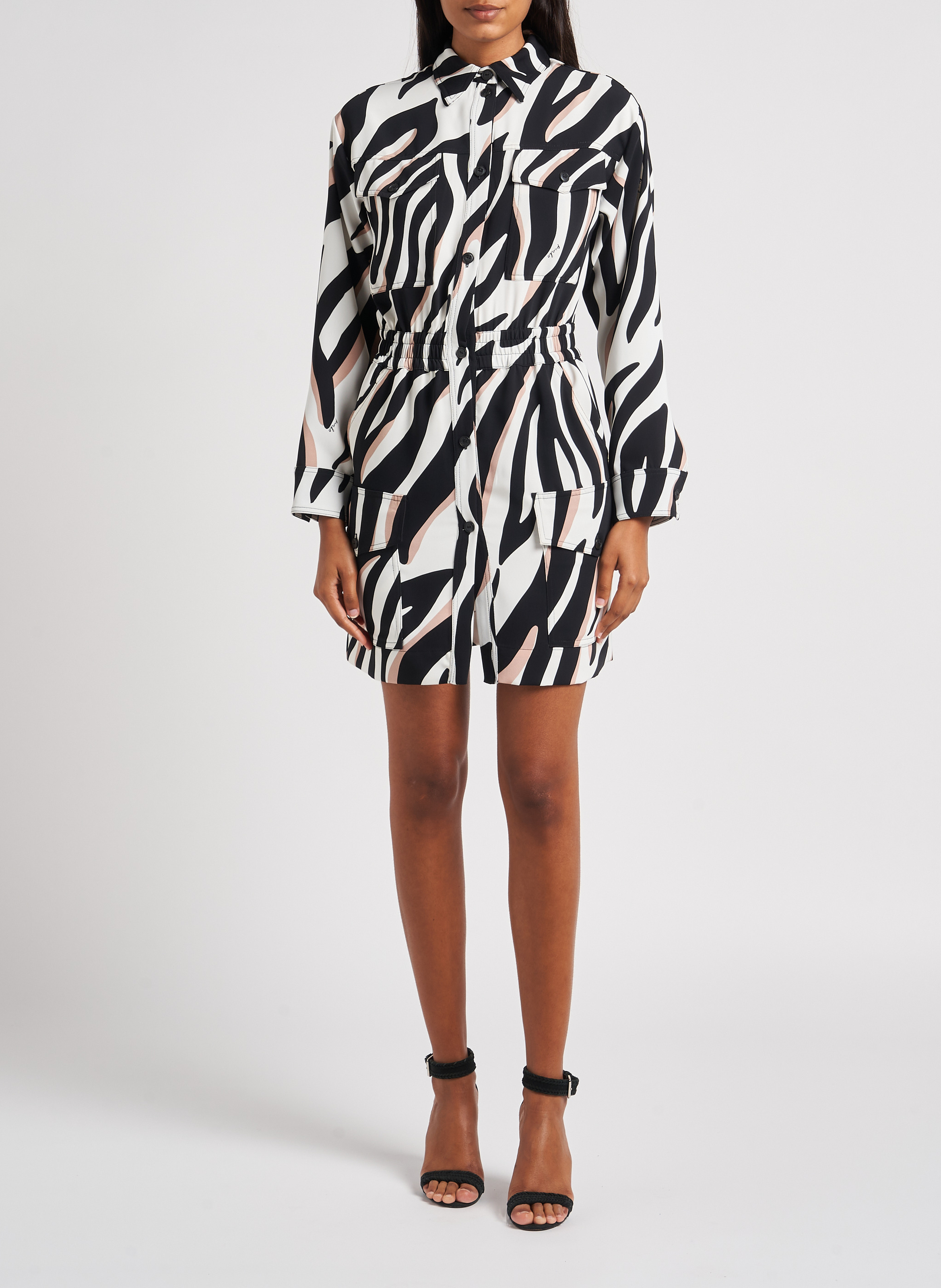 Robe courte imprimée PINKO Multicolore