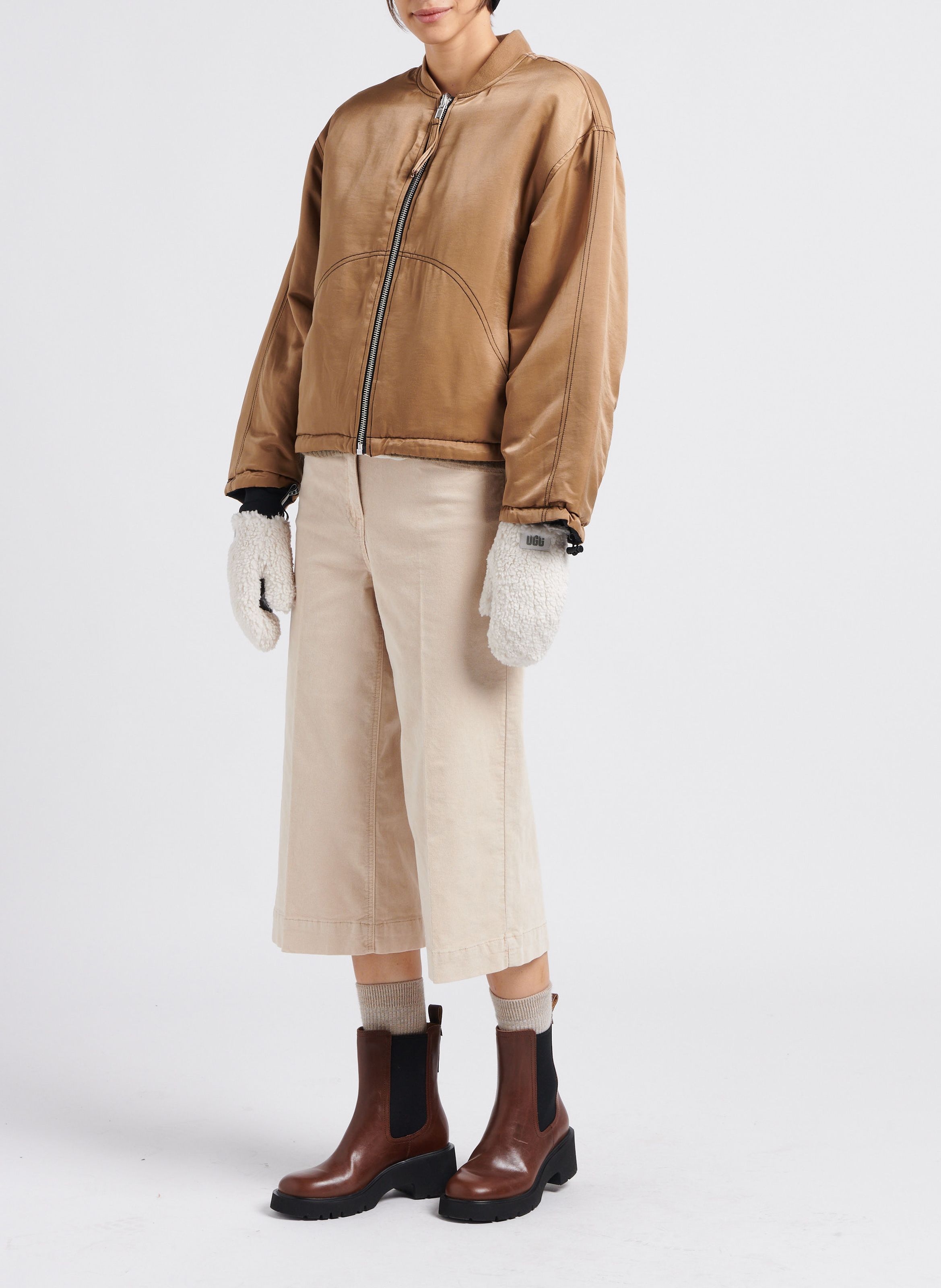 Blouson mit Stehkragen OBJECT Braun