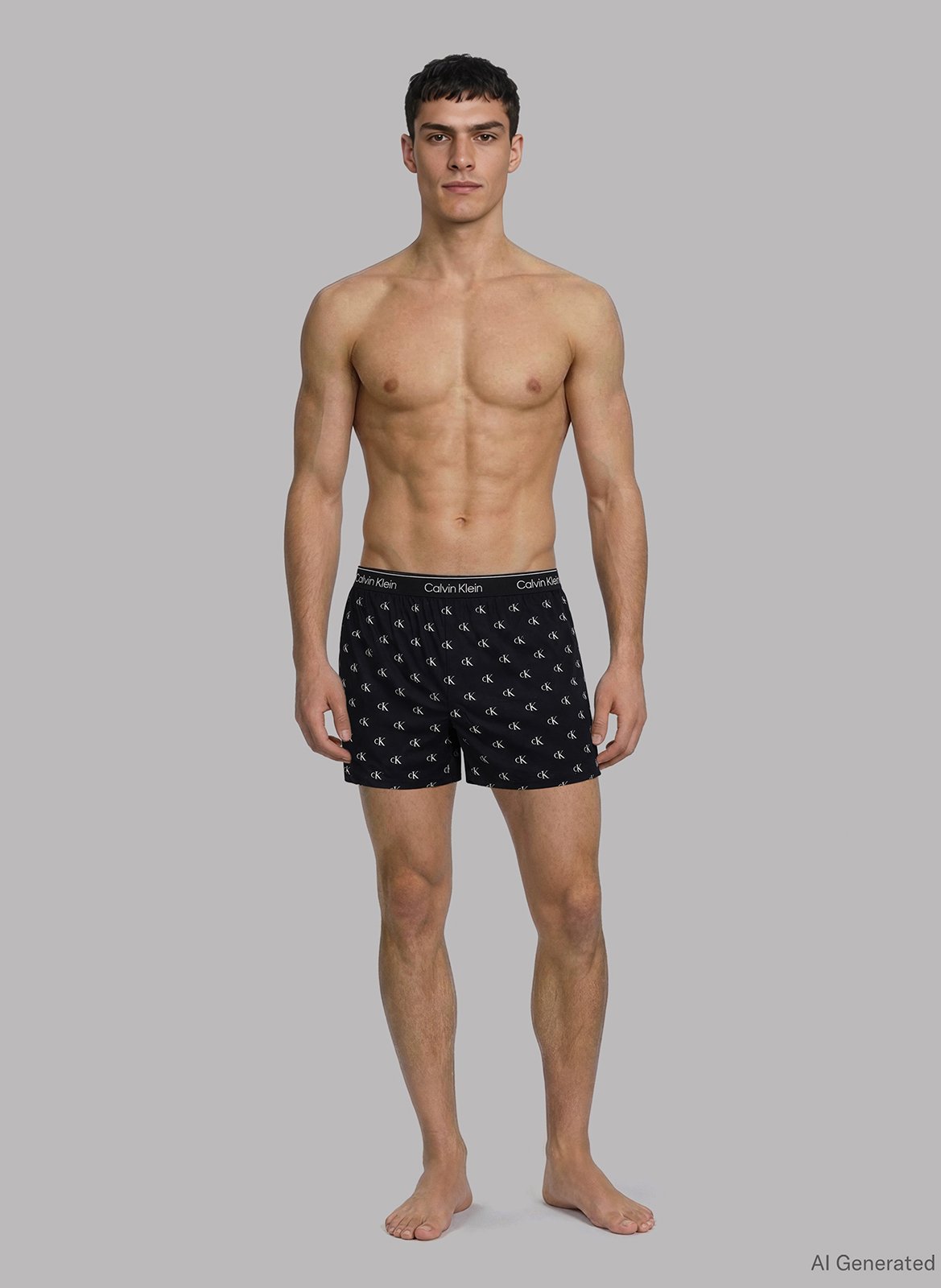 Setje met 3 boxershorts | katoenblend CALVIN KLEIN UNDERWEAR Zwart