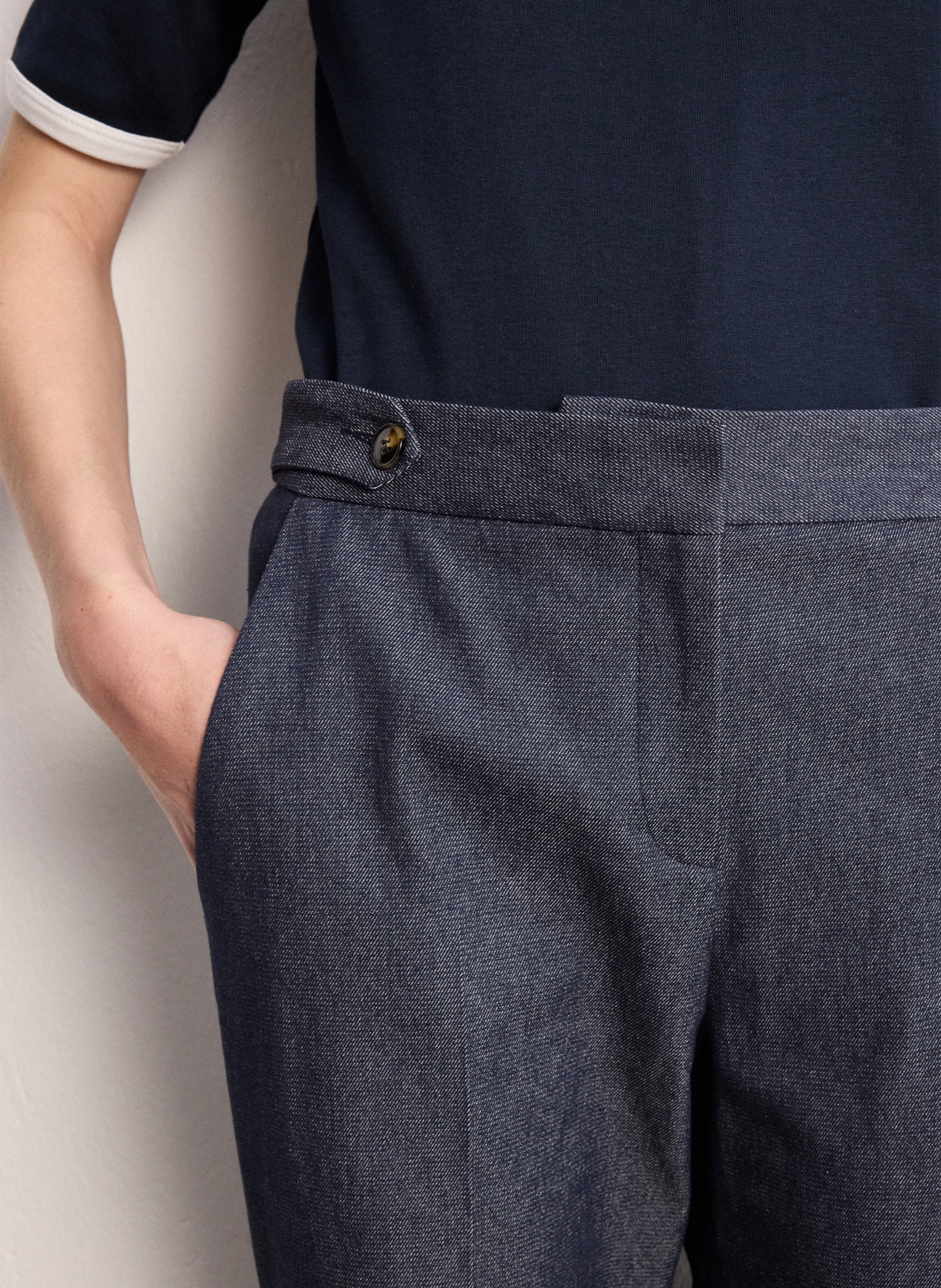 Bobhoedje - katoenblend PABLO Blauw