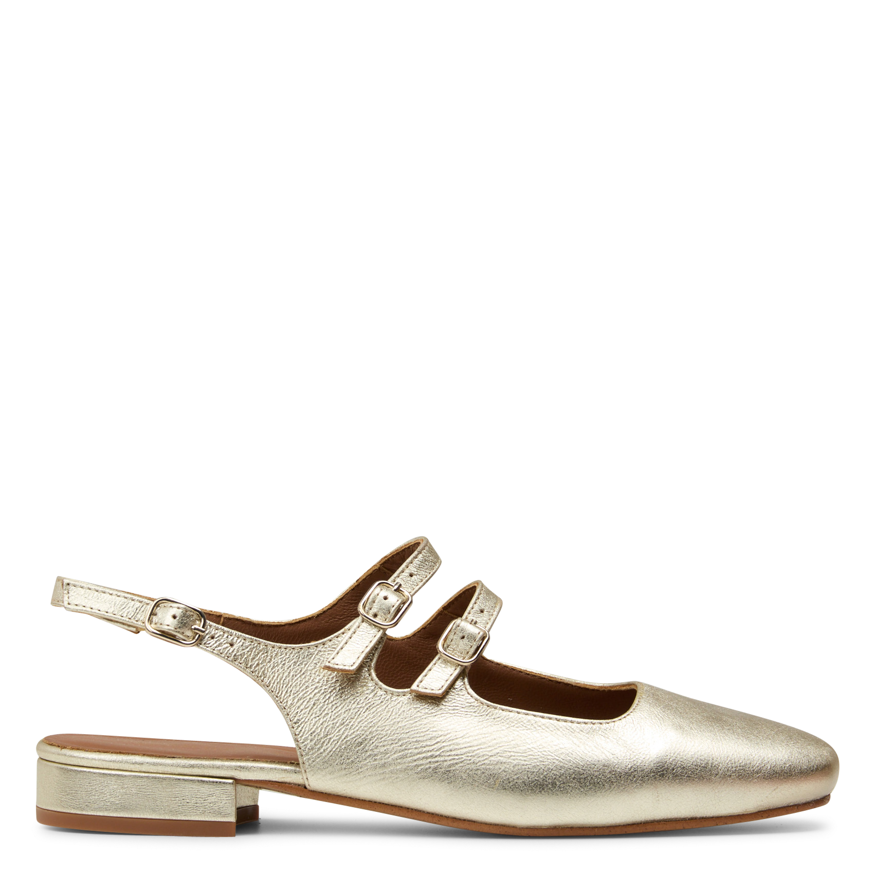 Spangenpumps aus Lackleder MELLOW YELLOW