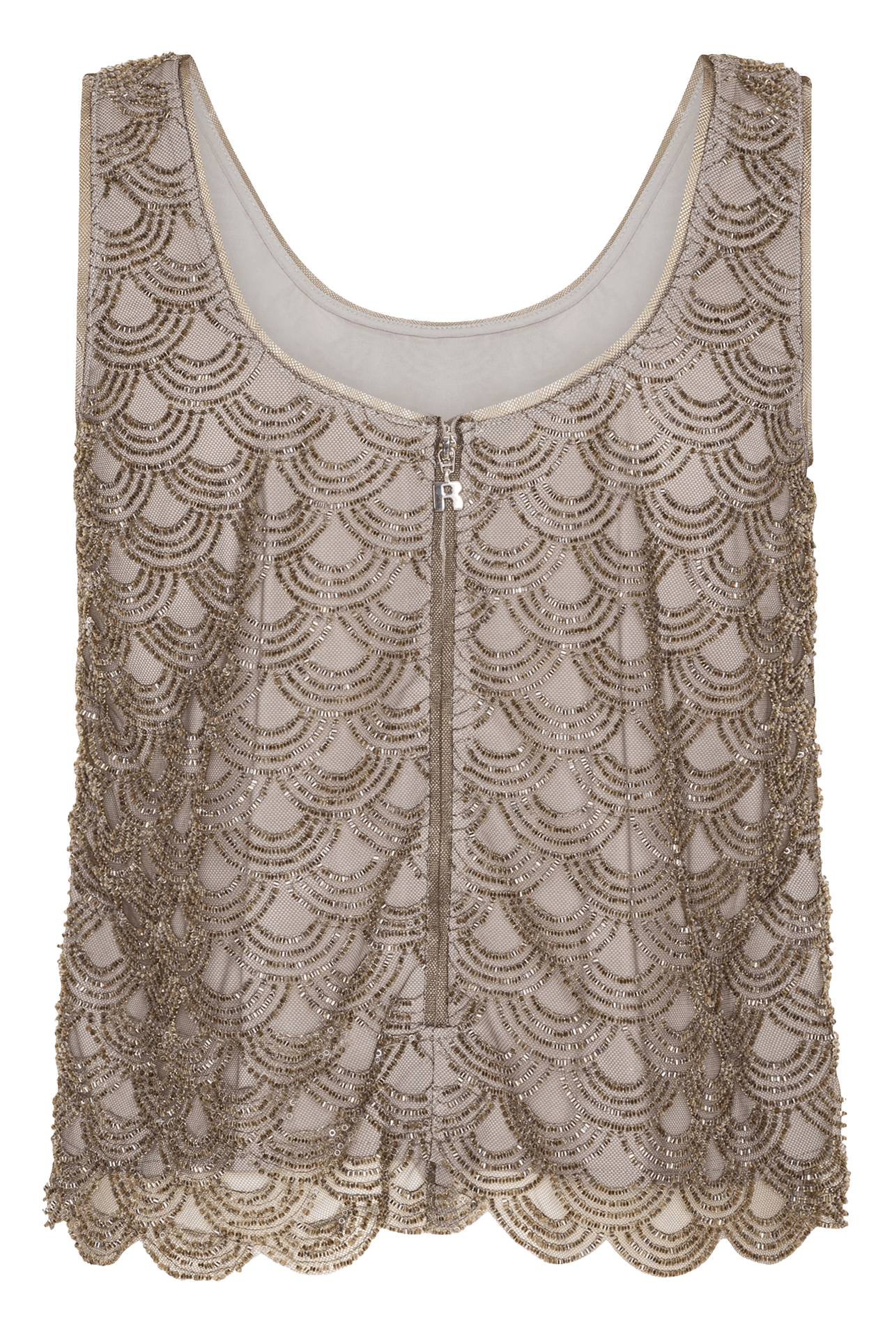 Top sans manches à perles sequins ROTATE Gris