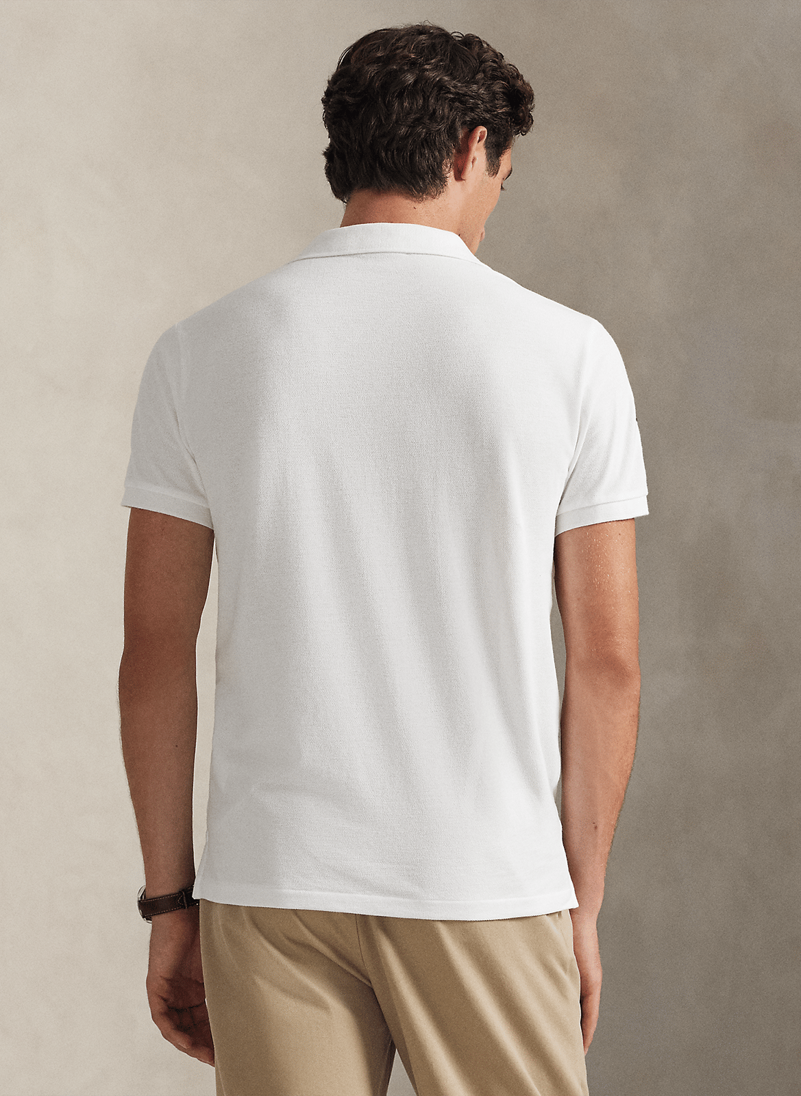 Polo slim brodé en coton POLO RALPH LAUREN Blanc