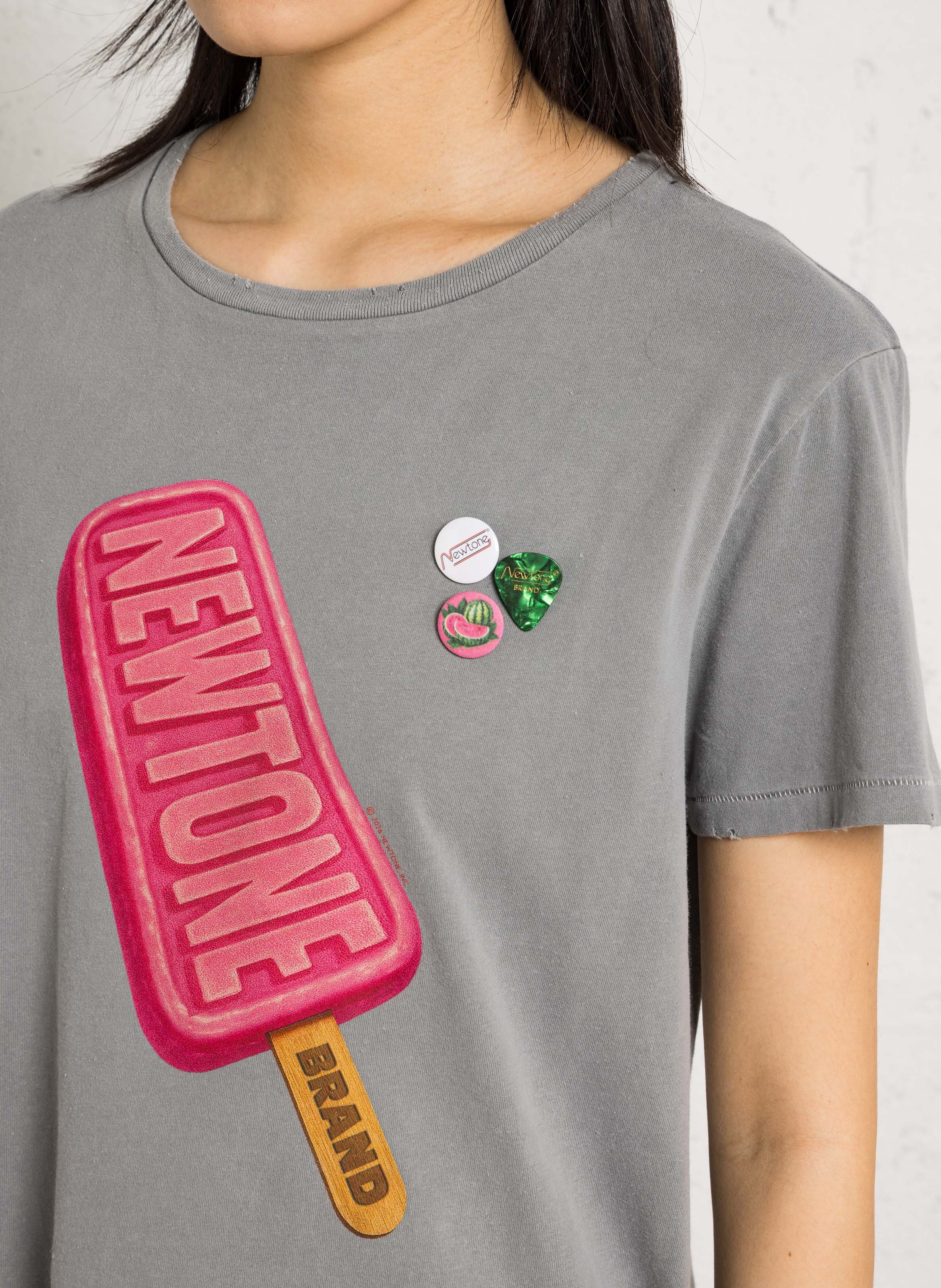 Tee-shirt col rond en coton NEWTONE Gris