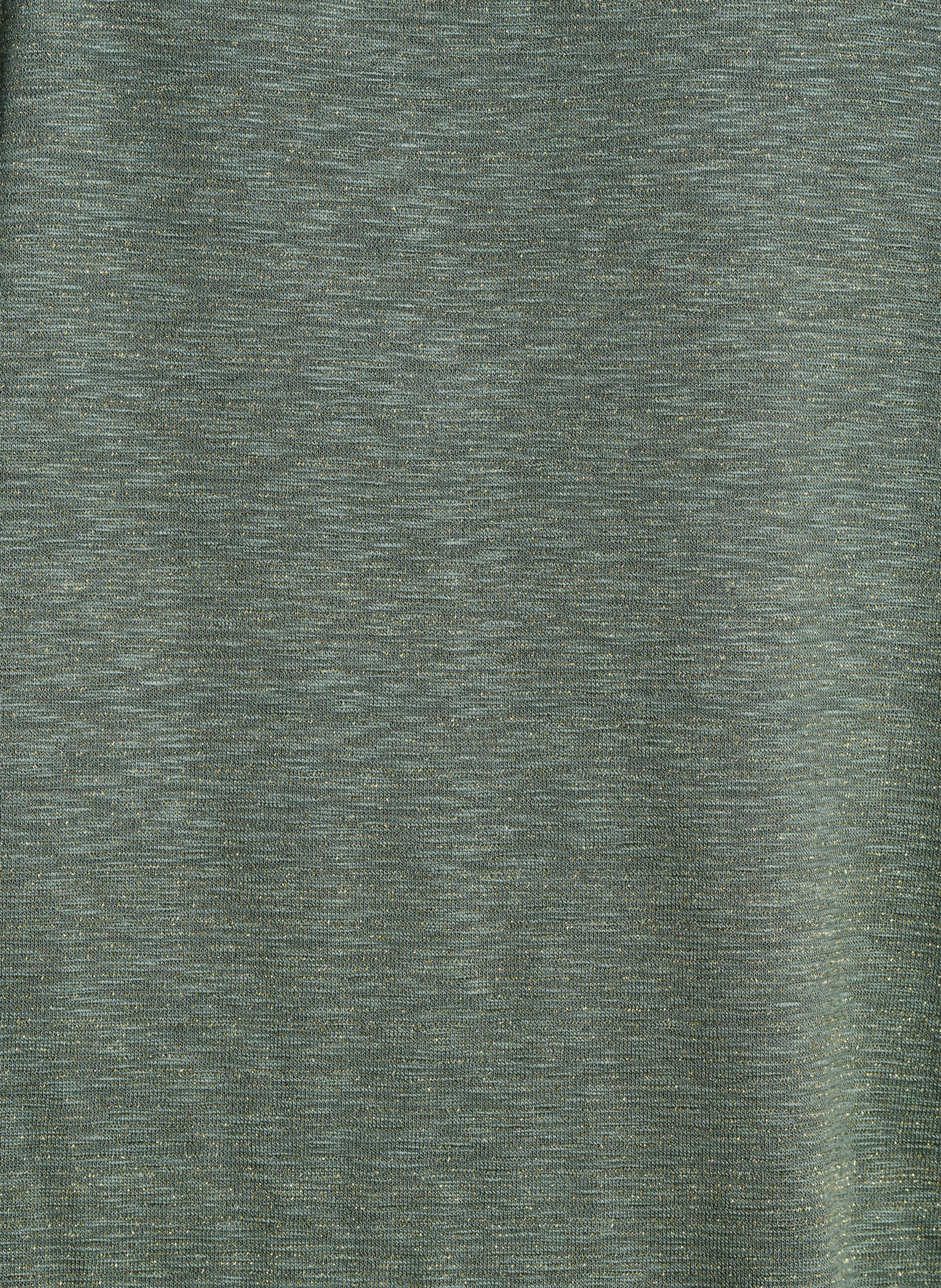 Tee-shirt col V manches courtes pailleté LA FEE MARABOUTEE Vert