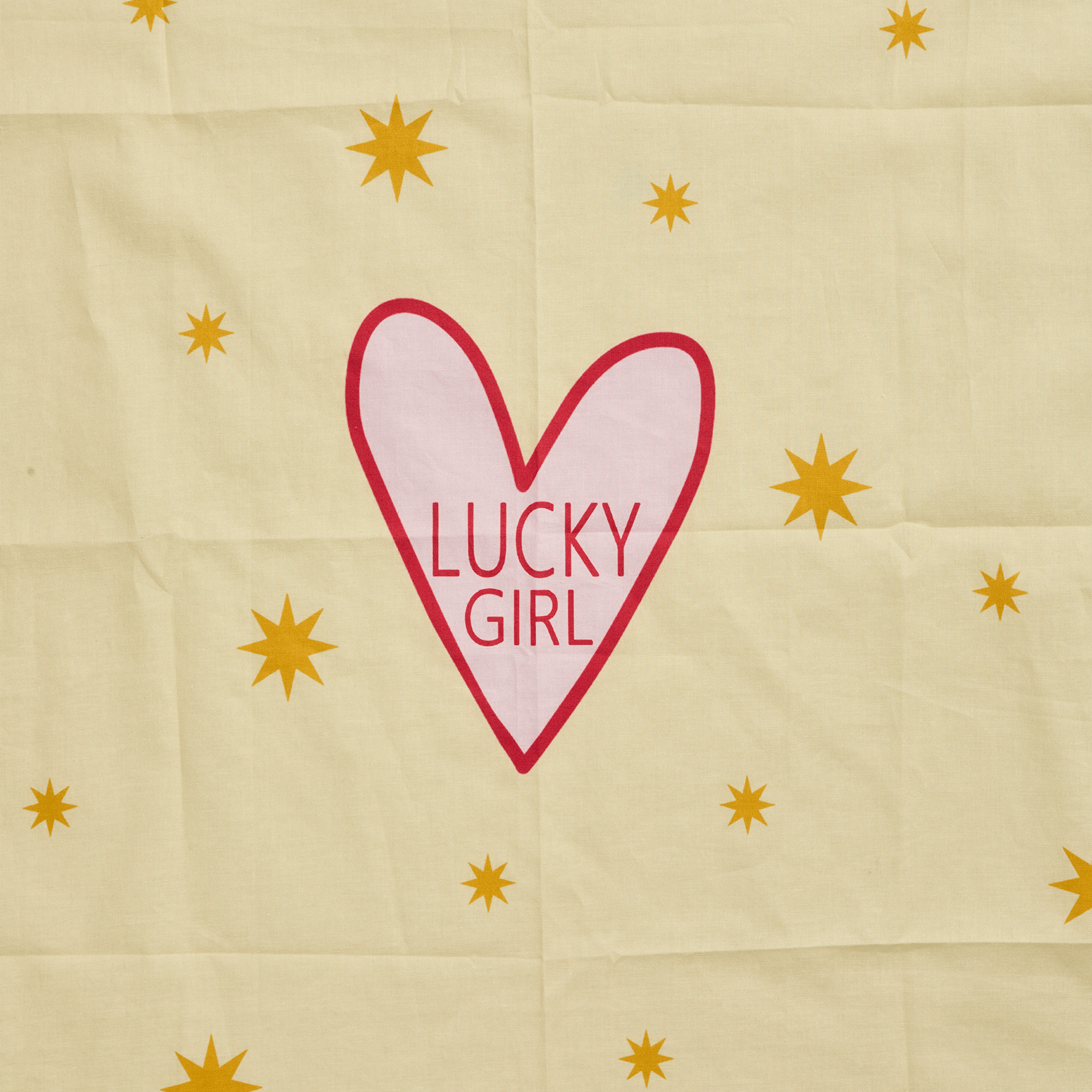 Bio katoenen sjaal met print PIECES Beige