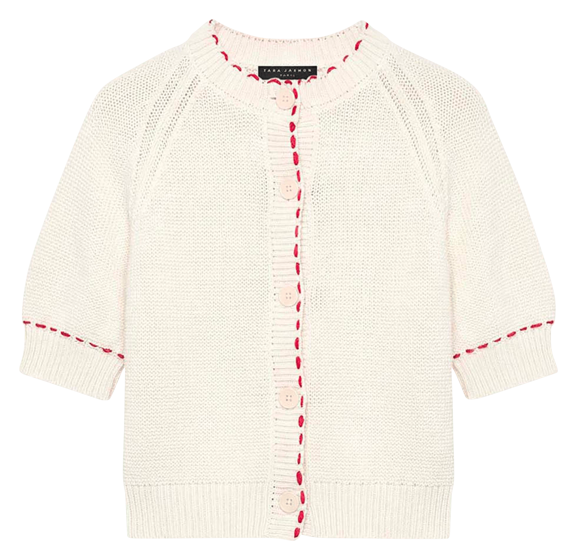 Gilet droit en coton TARA JARMON Beige