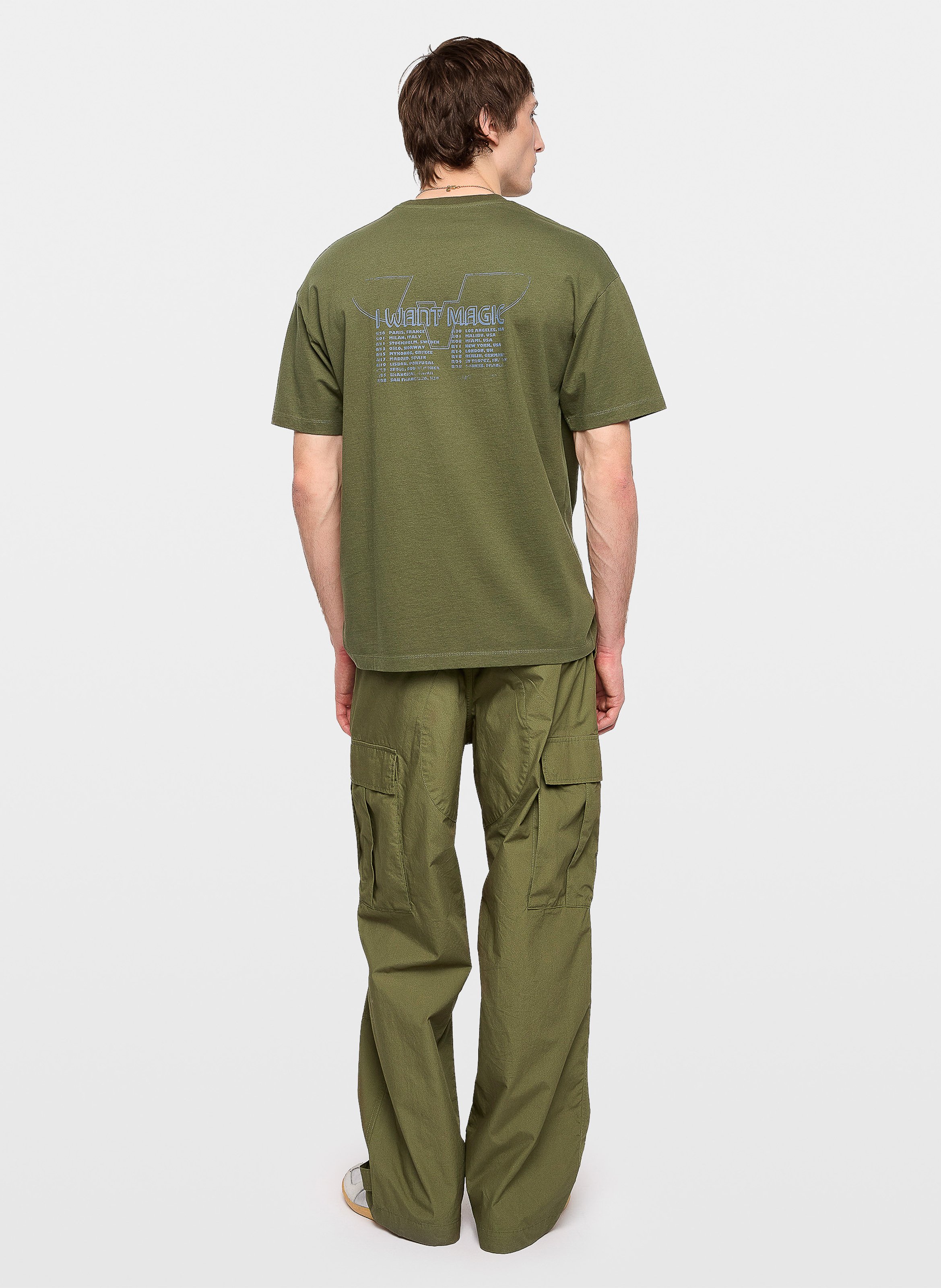 Tee-shirt droit col rond sérigraphié en coton bio ZADIG&VOLTAIRE Khaki