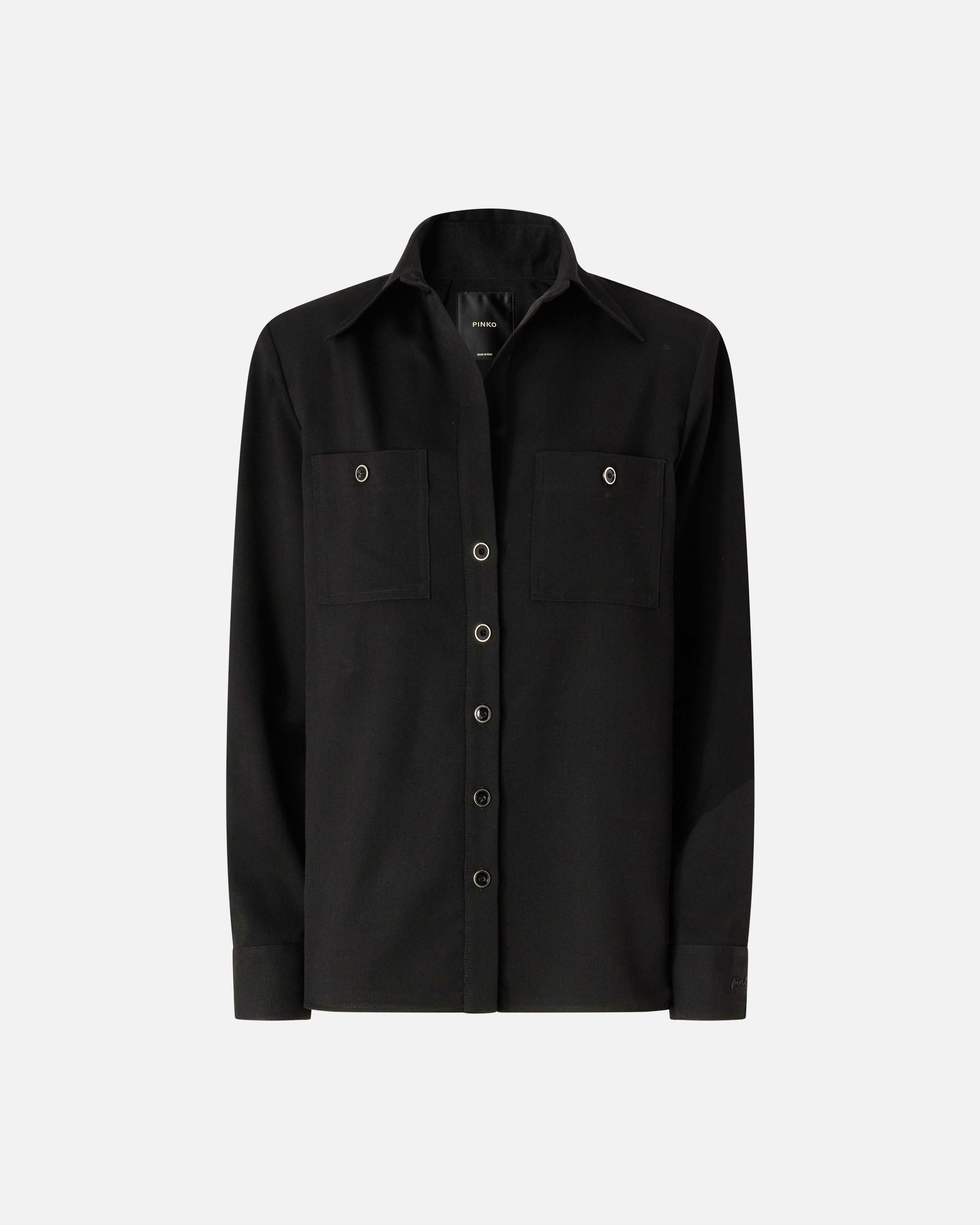 Surchemise stretch avec poches poitrine PINKO Noir