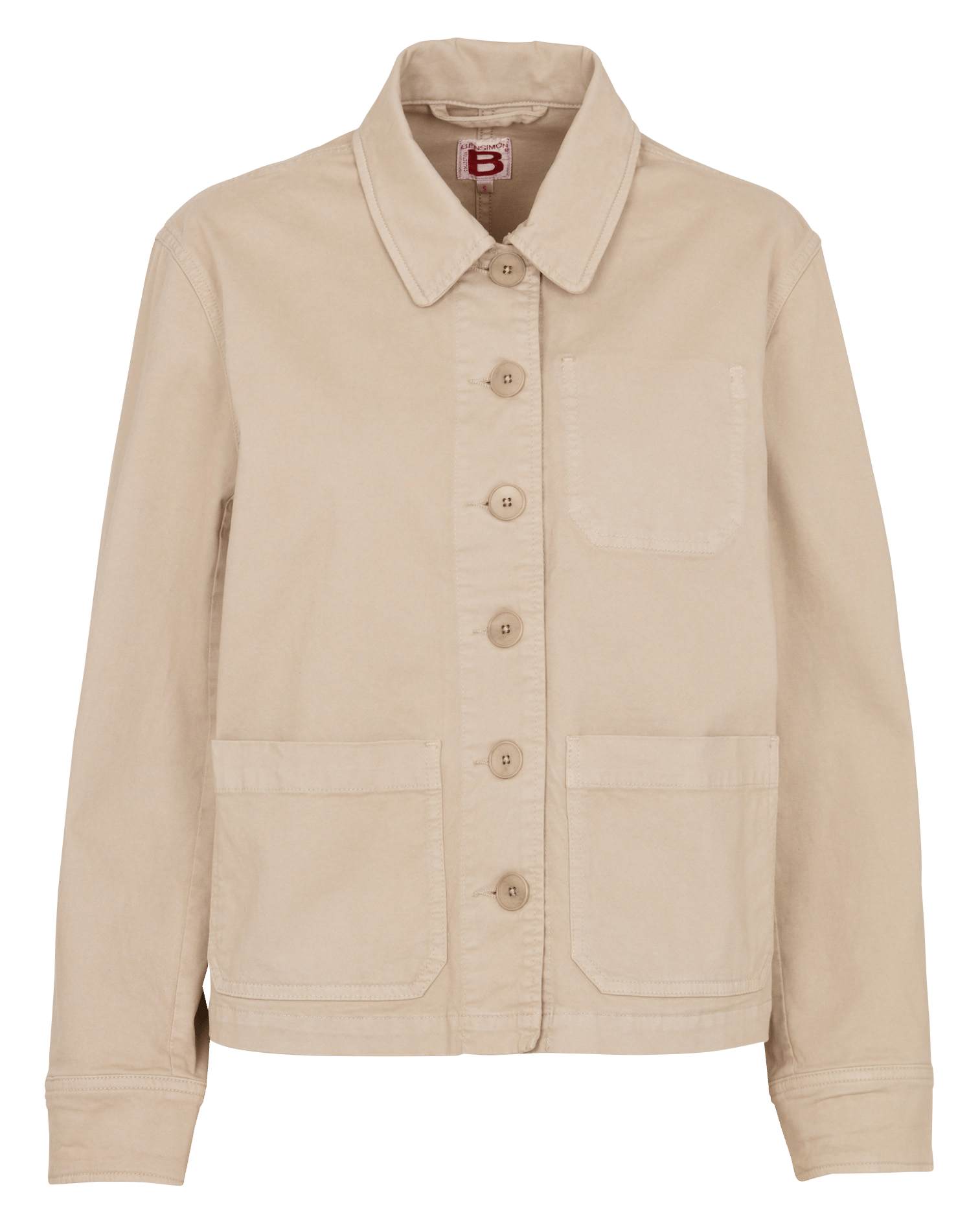 Rechte knoopjas in effen kleur BENSIMON Beige