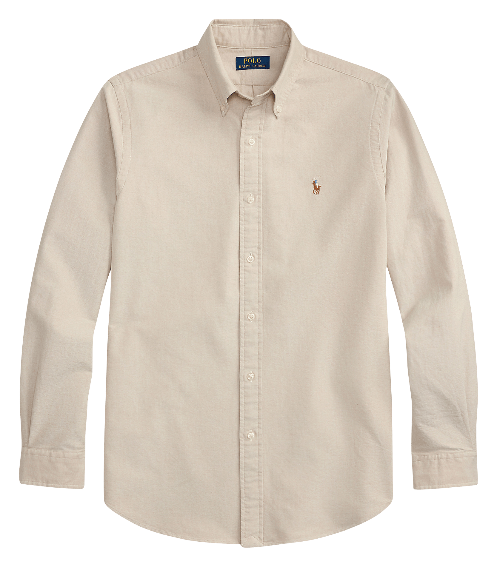 Slim-fit cotton shirt with classic collar POLO RALPH LAUREN Beige