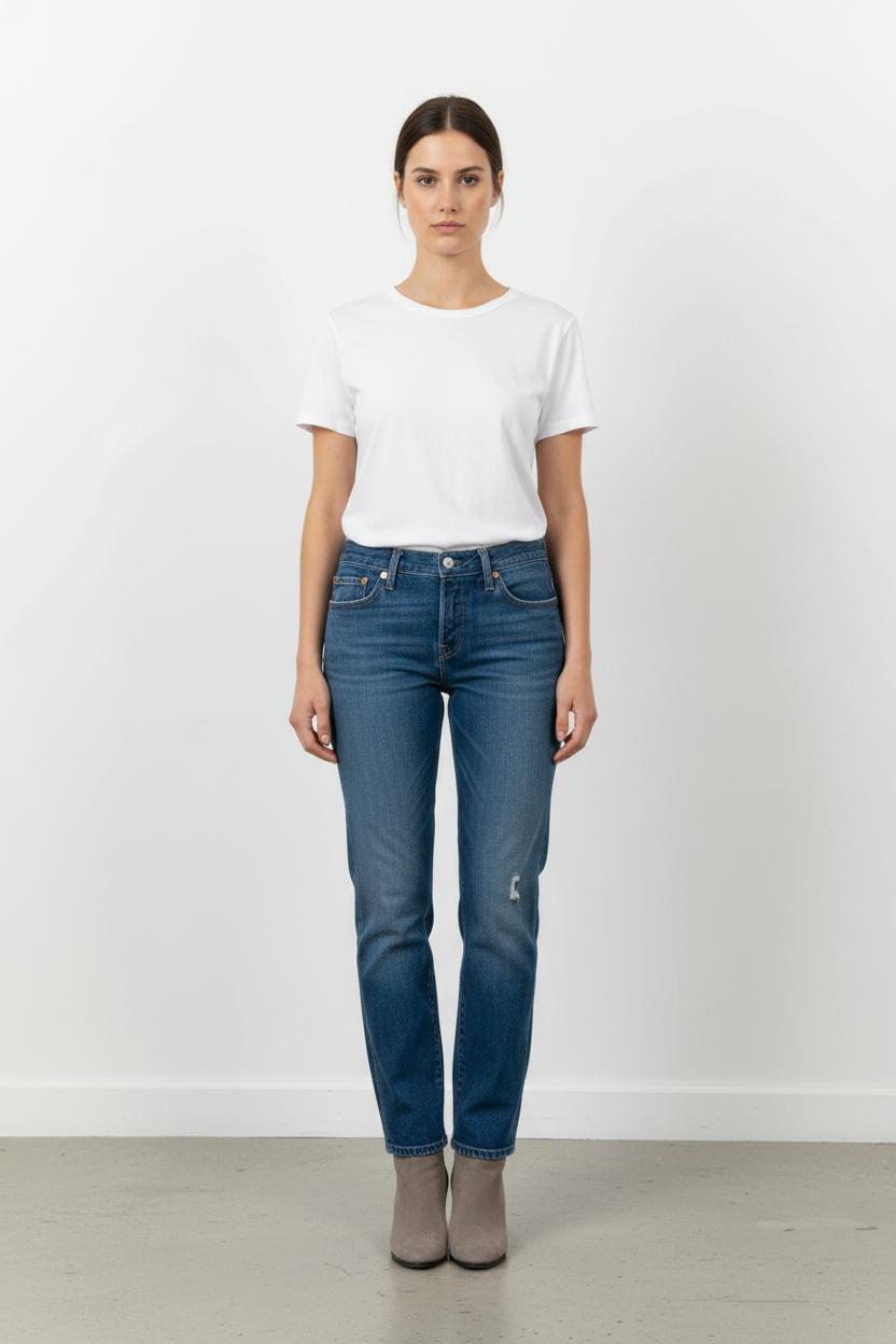 Cropped slim jeans with studs LEVI'S - Seconde main Blue