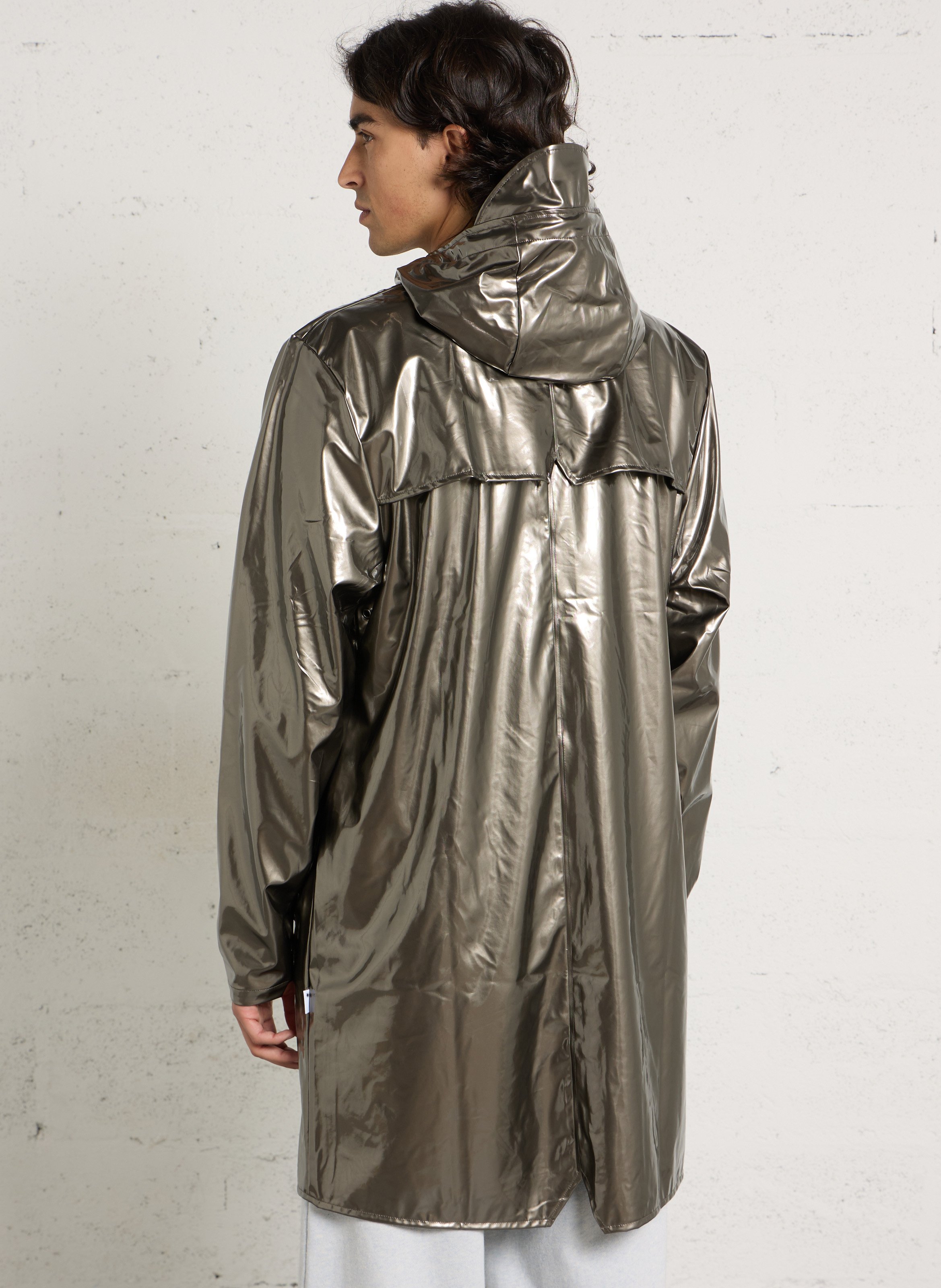 Coupe-vent imperméable à capuche RAINS Argent