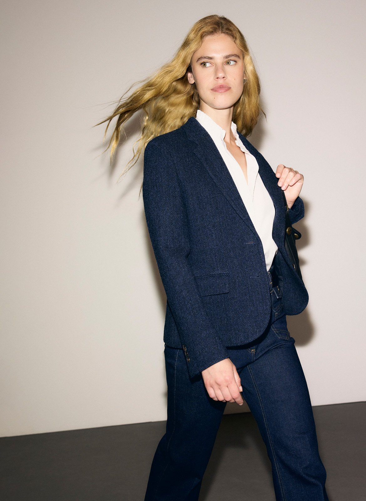 Blazer van zuivere wol GERARD DAREL Blauw
