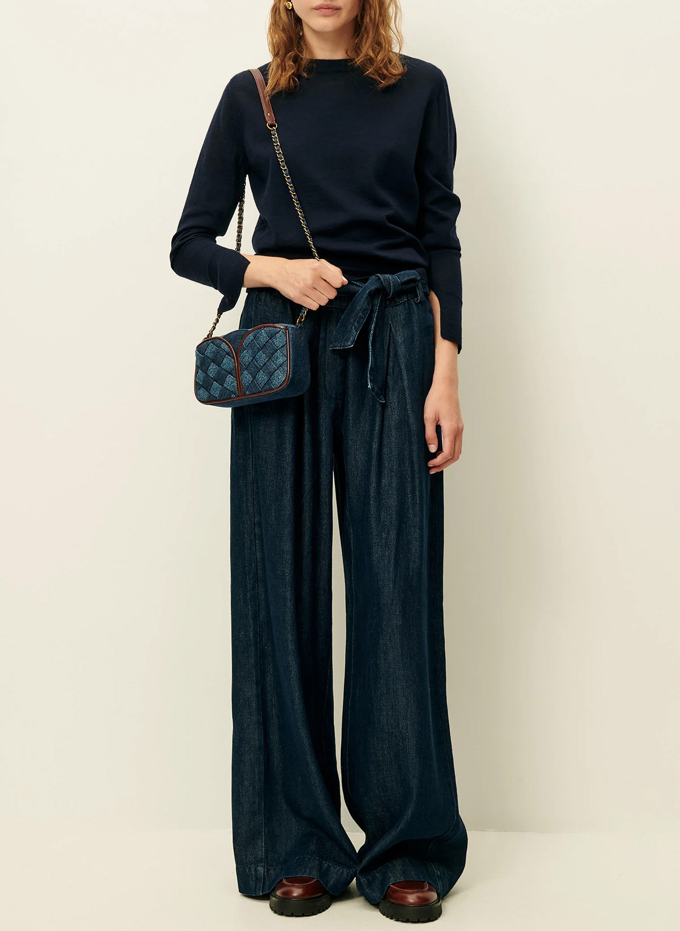 Abidjan wool round-neck sweater SESSUN Blue