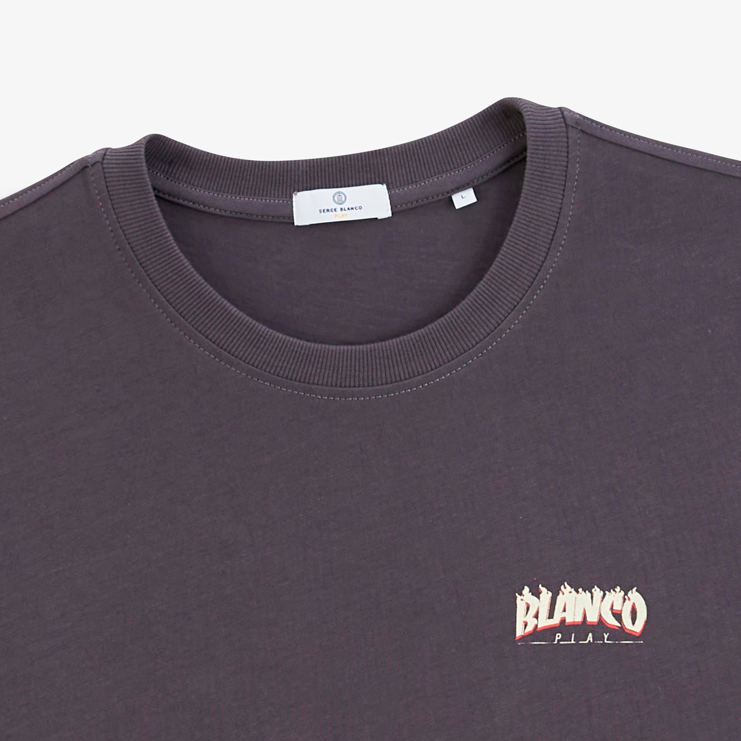 Short-sleeve oversized Thor Play T-shirt with hardboiled print SERGE BLANCO Grey