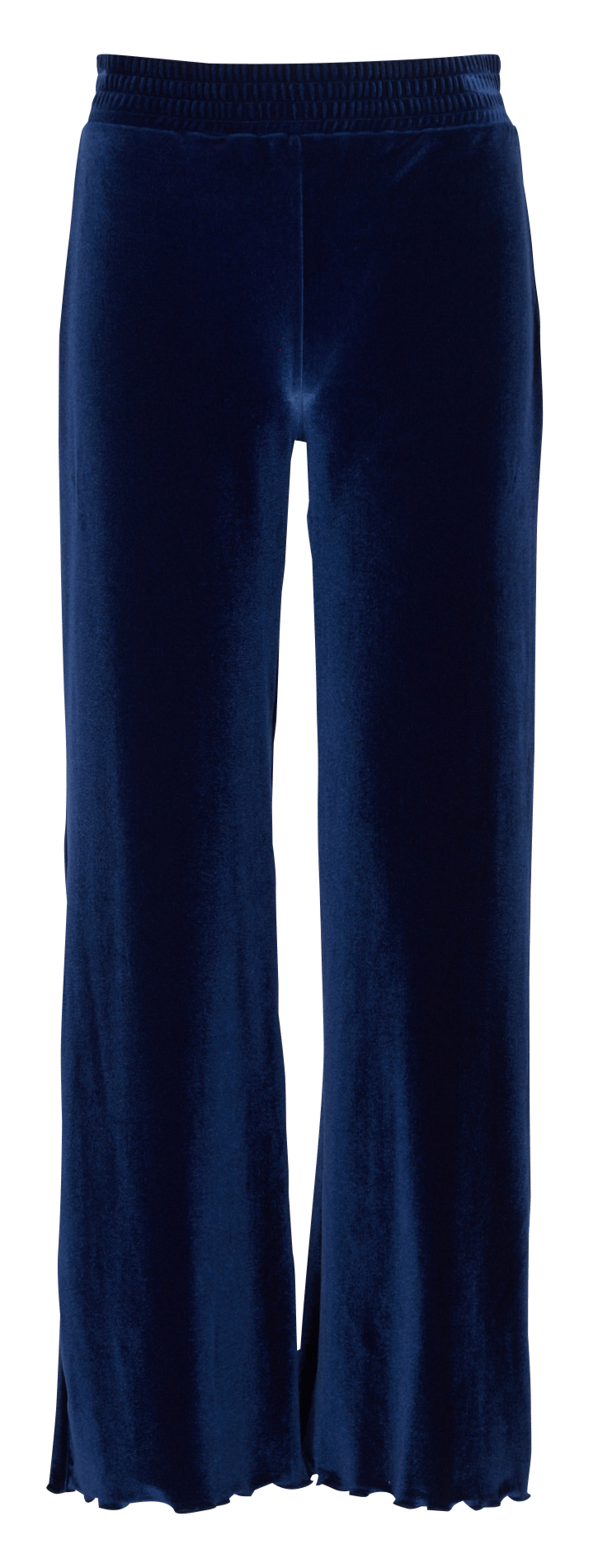 High-waisted ribbed pants LA NOUVELLE Blue
