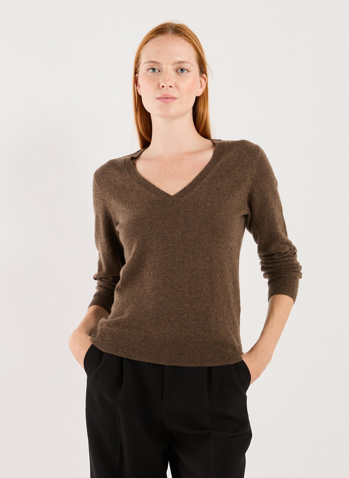 Cashmere sweater AU PRINTEMPS PARIS Brown